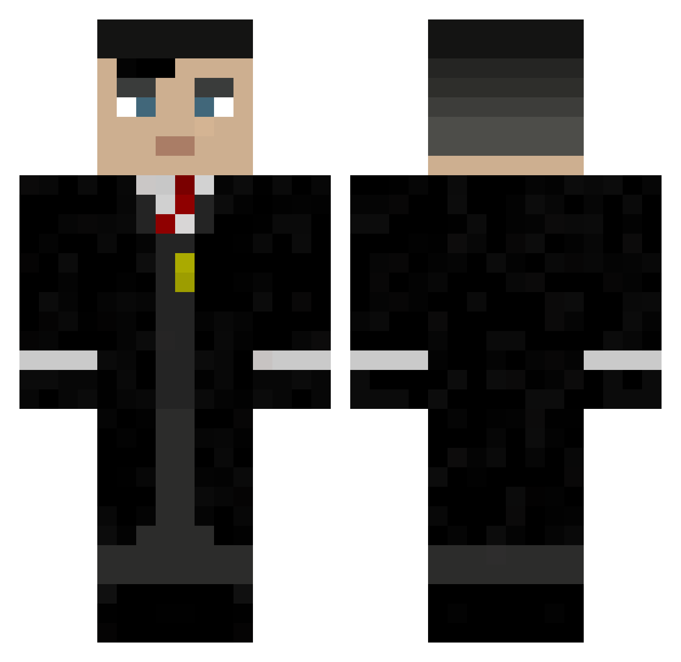 vinigoldenboy Minecraft skin, front and back view