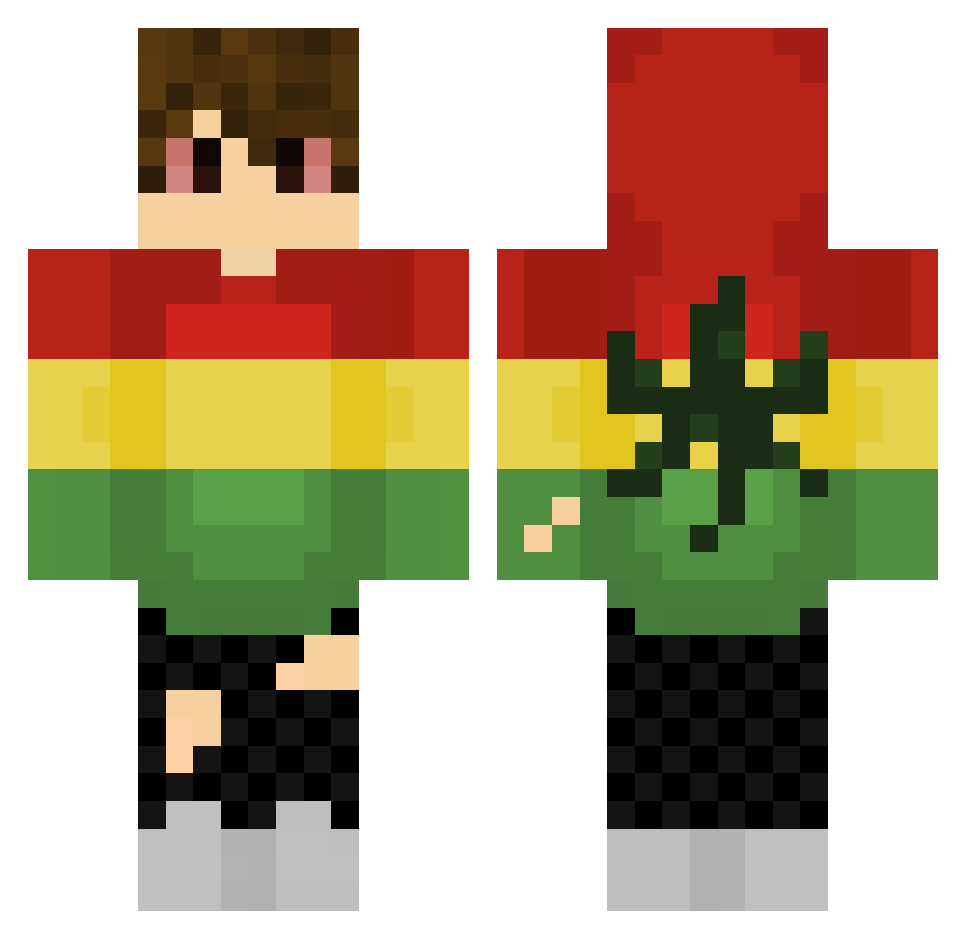 snakeoiler Minecraft skin, front and back view