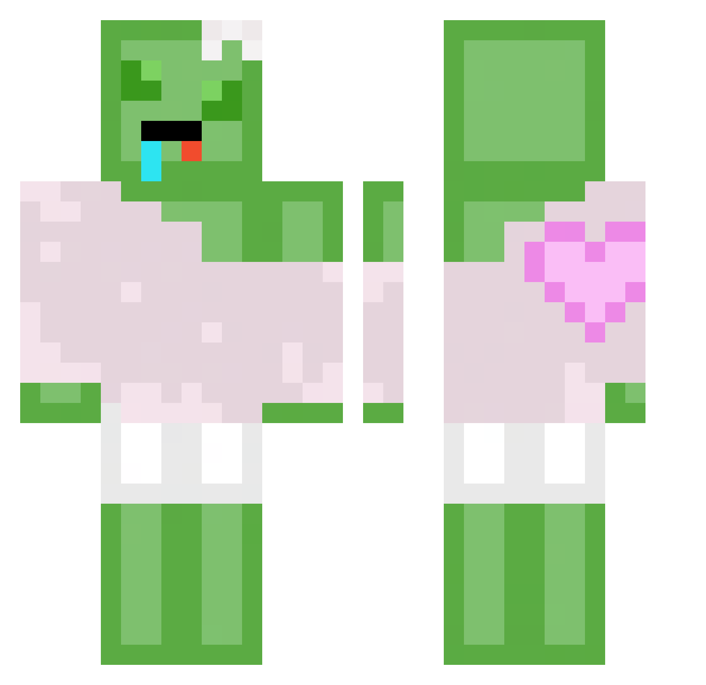bann4ble Minecraft skin, front and back view