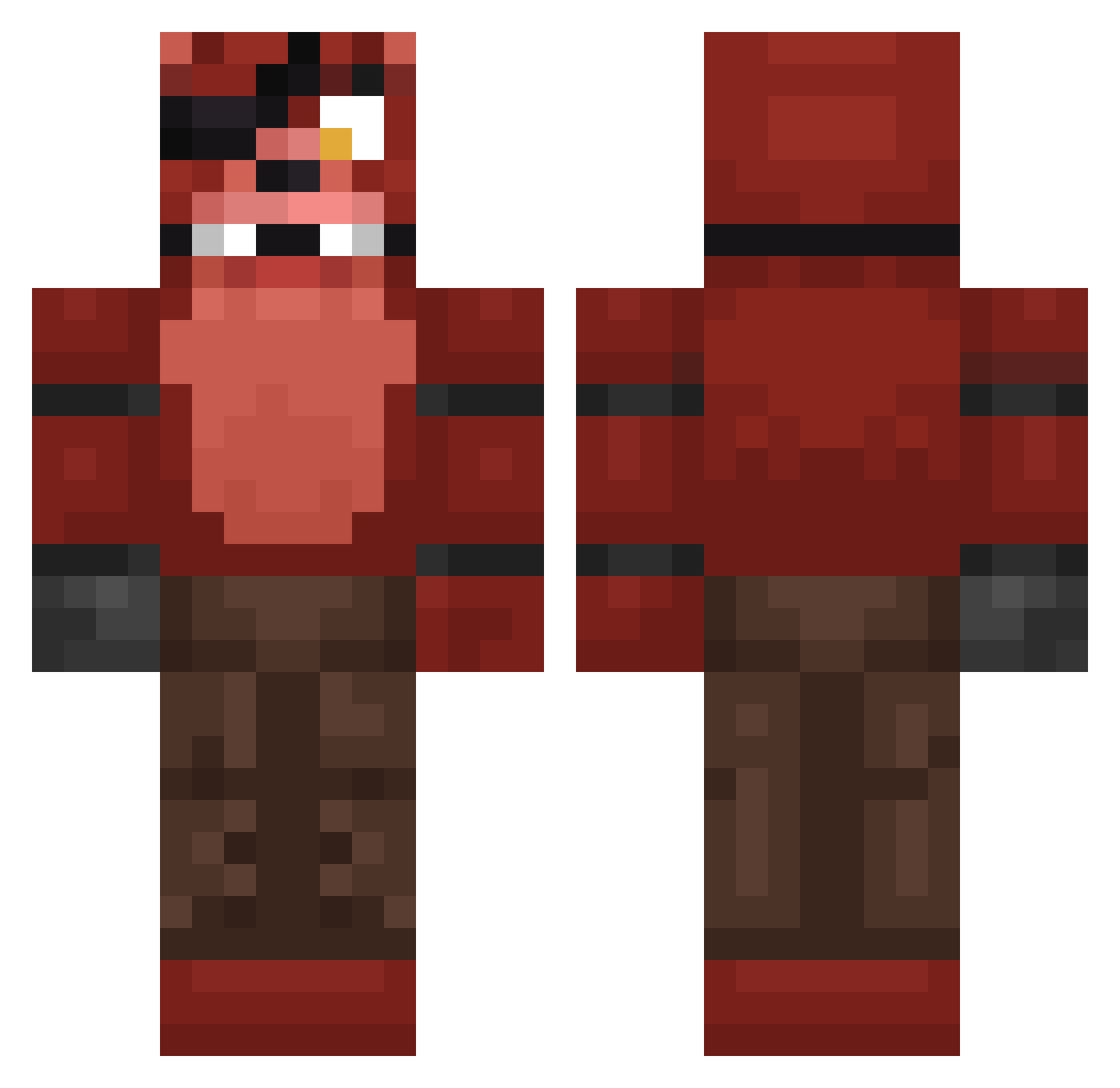 sprieto886 Minecraft skin, front and back view
