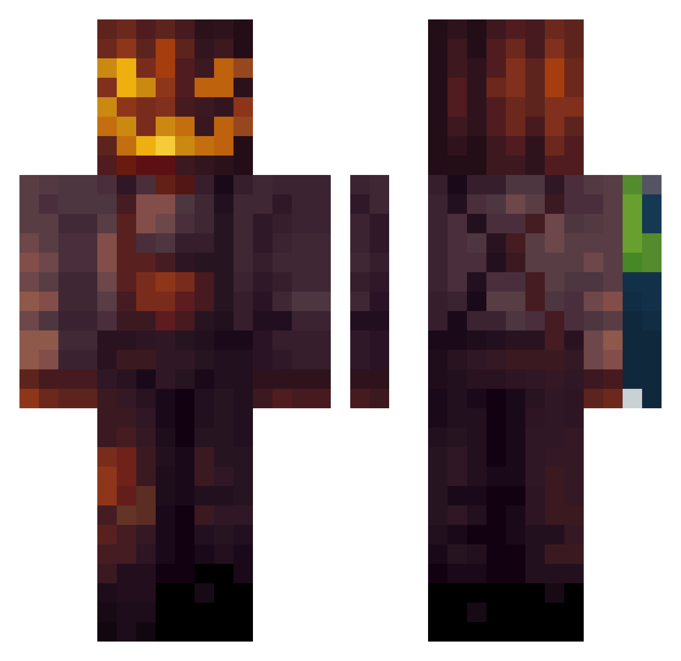 minecraft_beez Minecraft skin, front and back view