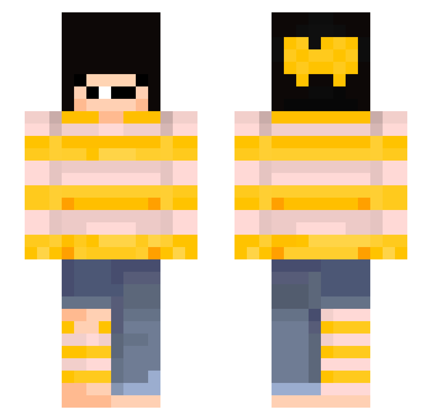 GamerzitoLSG Minecraft skin, front and back view