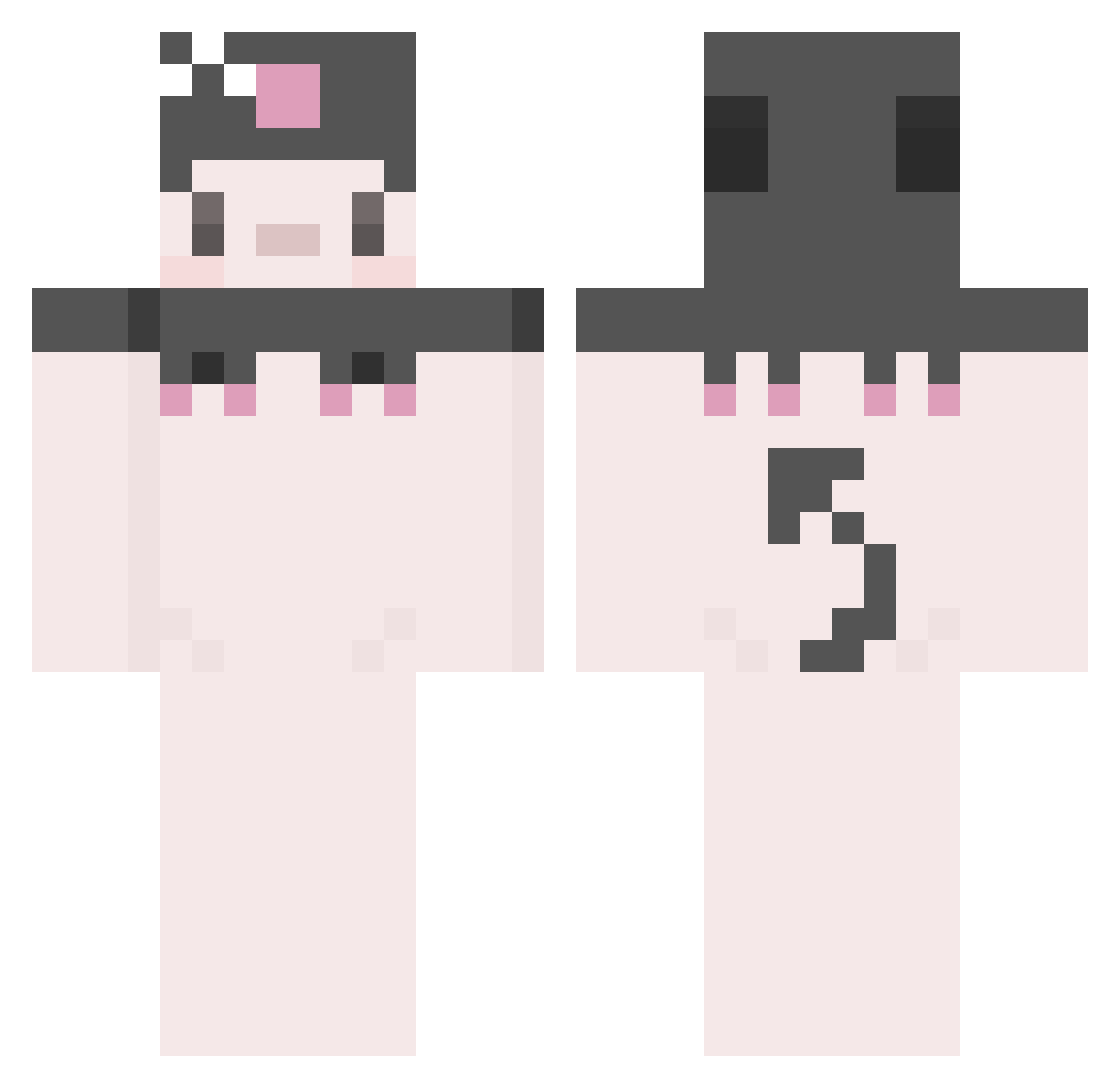 Nine9zaza Minecraft skin, front and back view