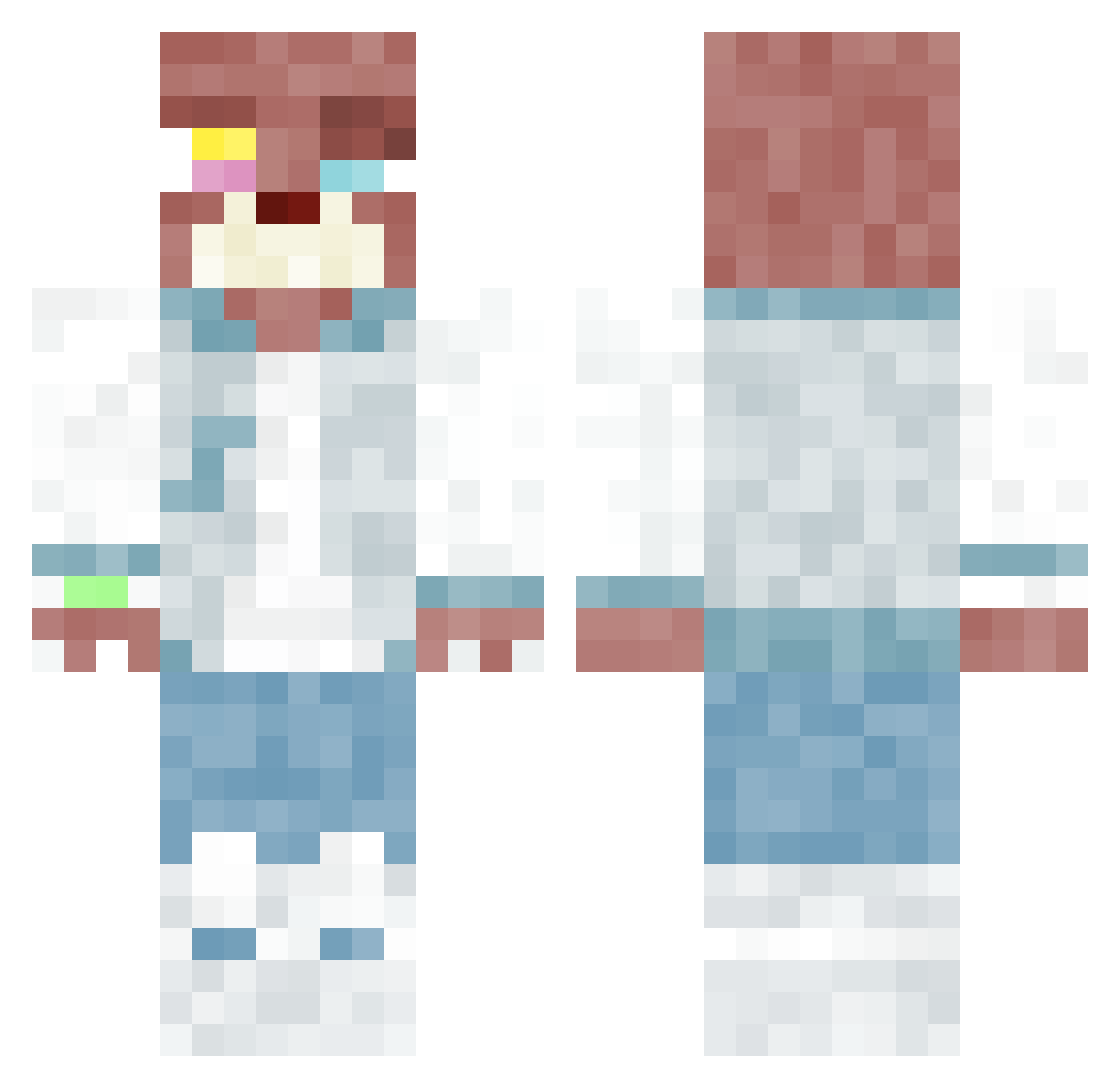 inkman567 Minecraft skin, front and back view