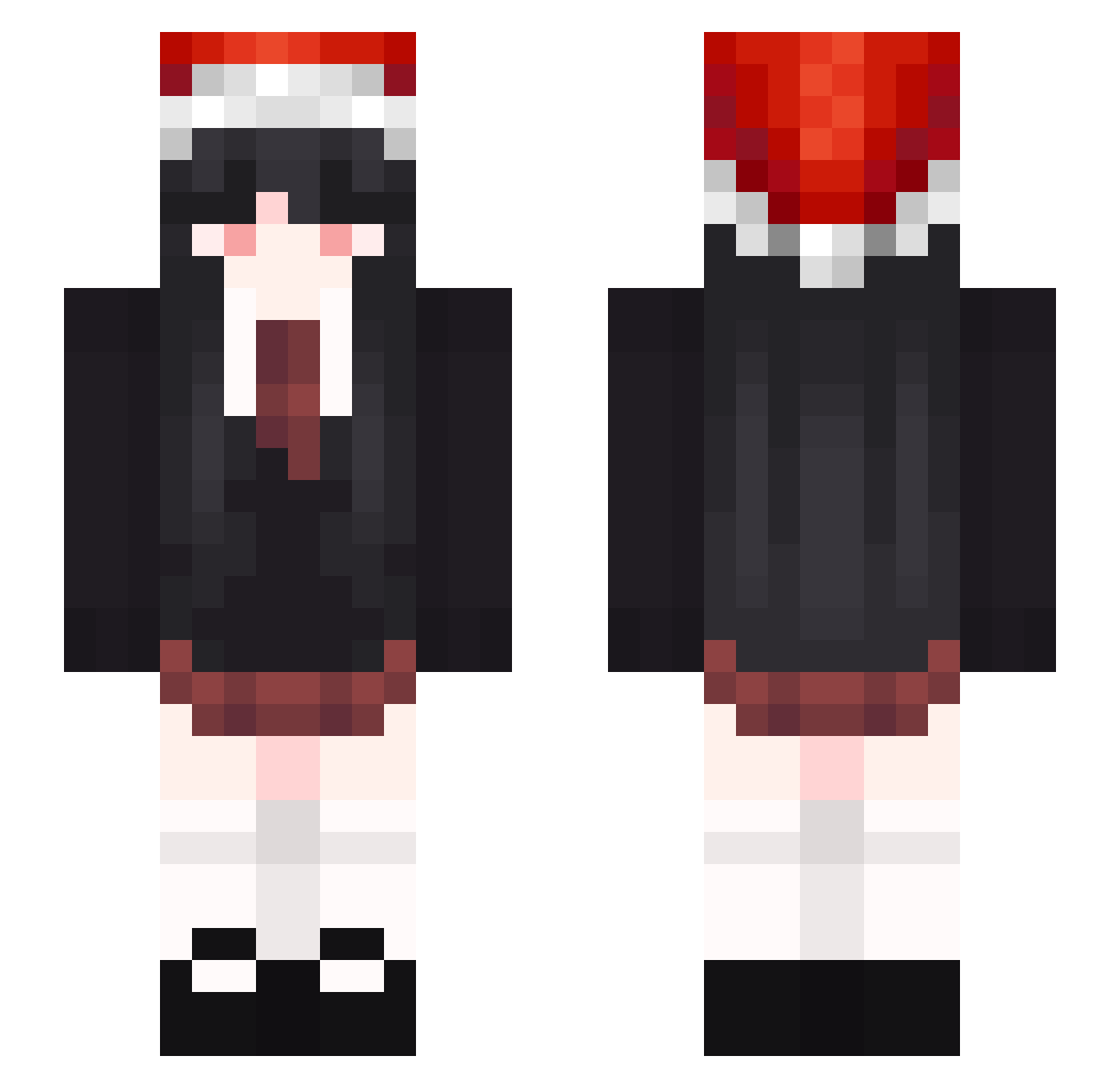 ondansetrona Minecraft skin, front and back view