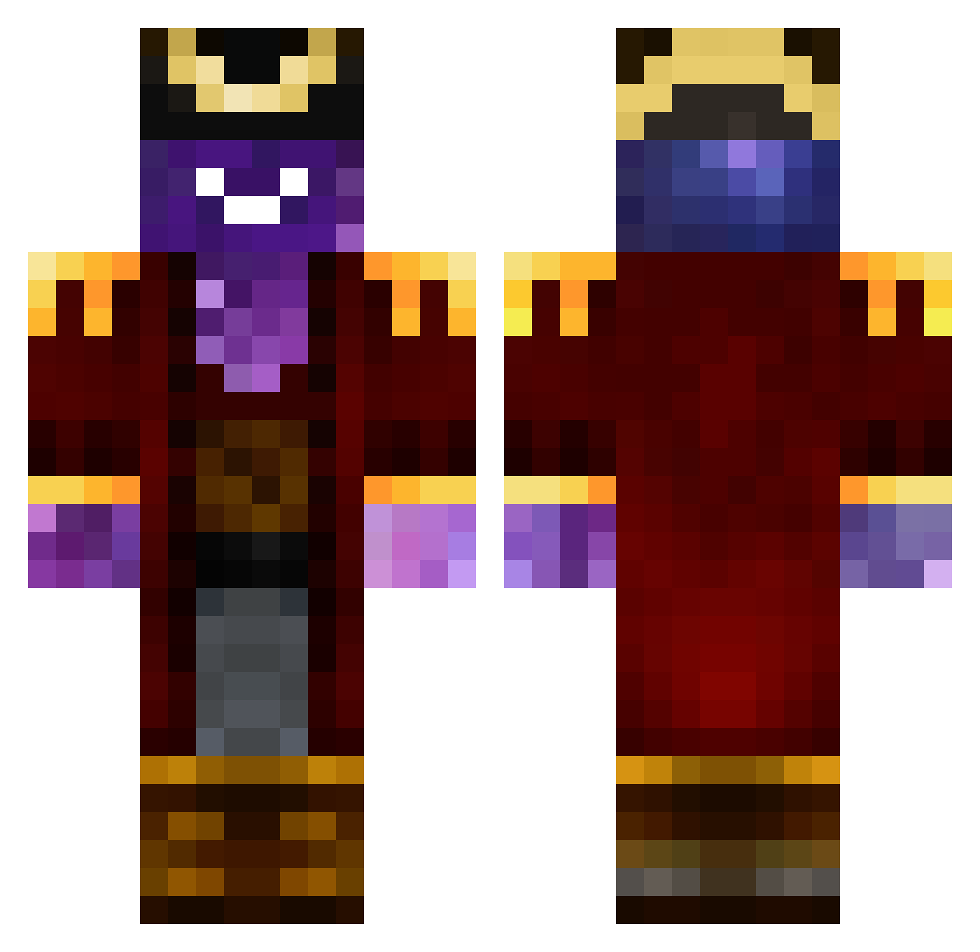 ___Nebula__ Minecraft skin, front and back view