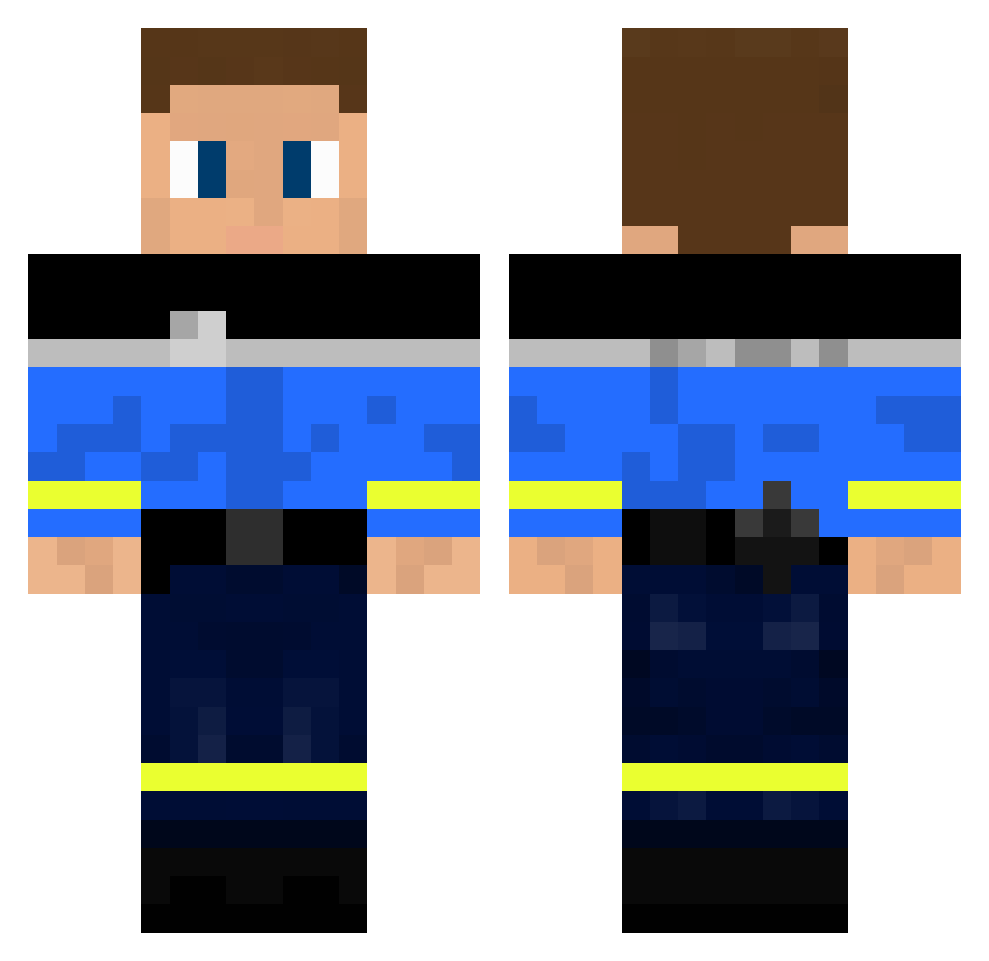 AnomalieViolette Minecraft skin, front and back view