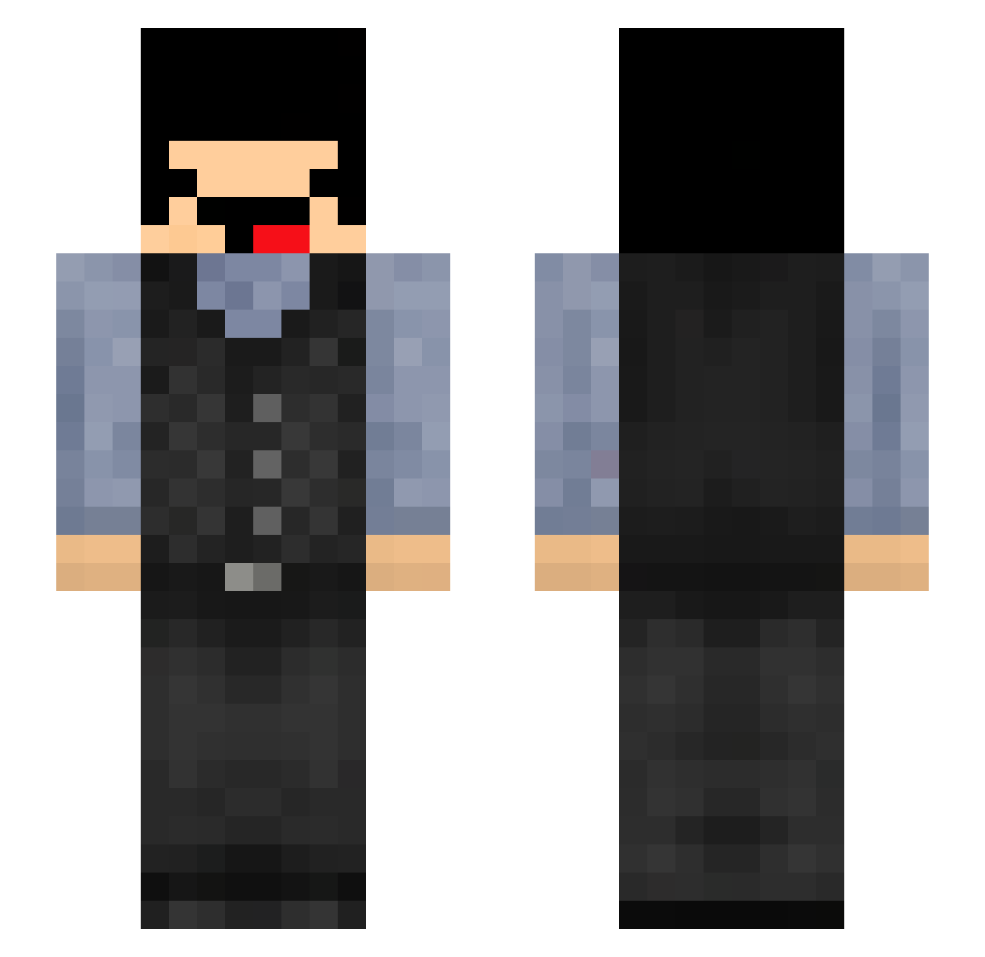 elbigodjones Minecraft skin, front and back view