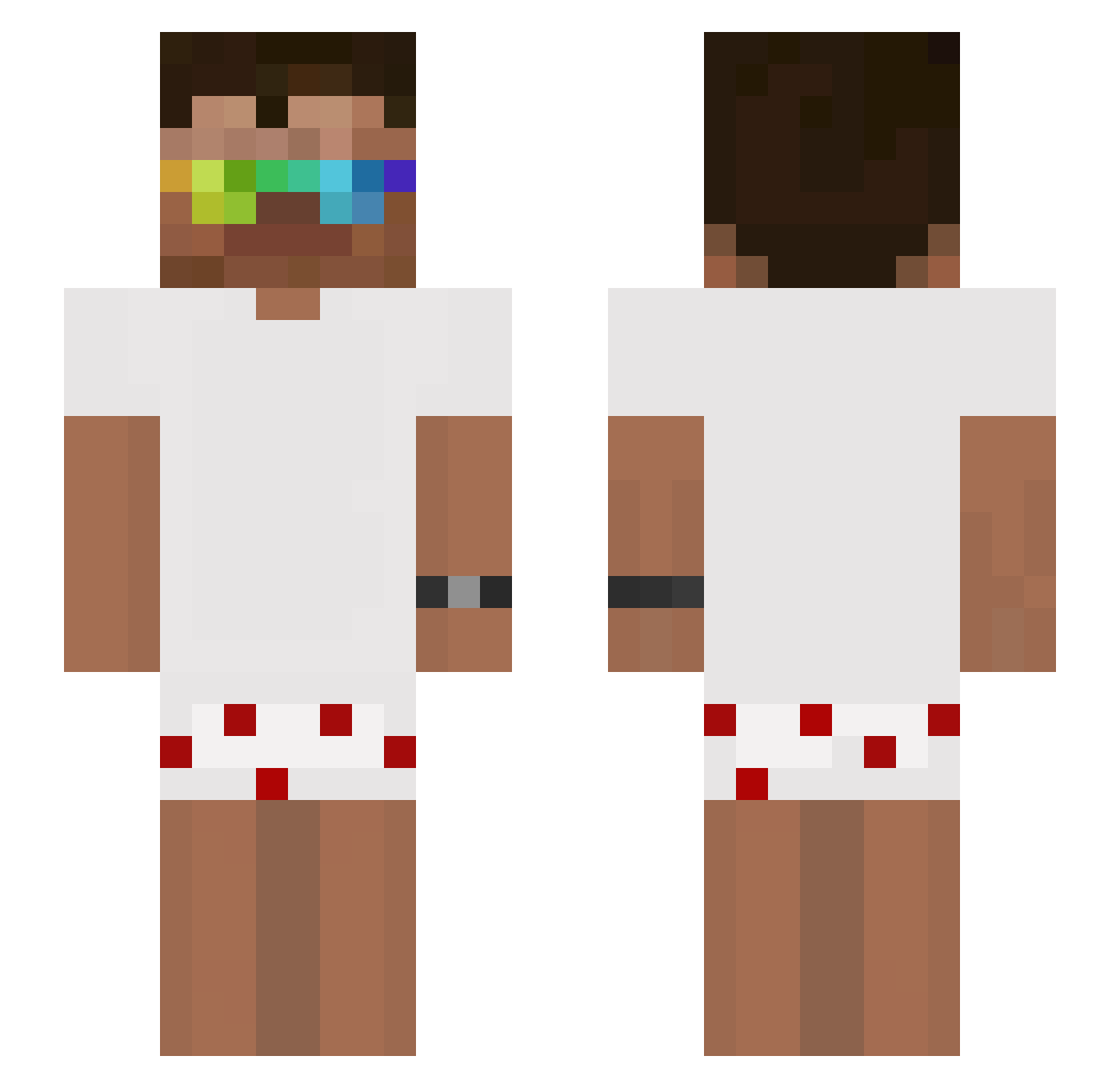 Kortekickbutt Minecraft skin, front and back view