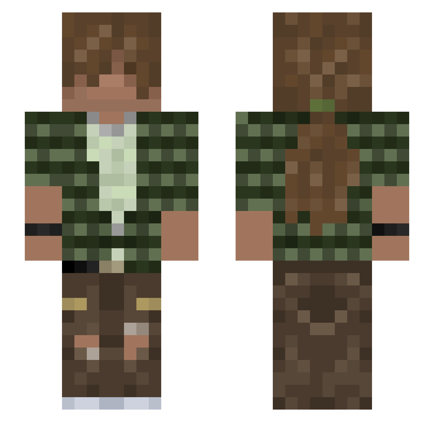 v_Azzi Minecraft skin, front and back view