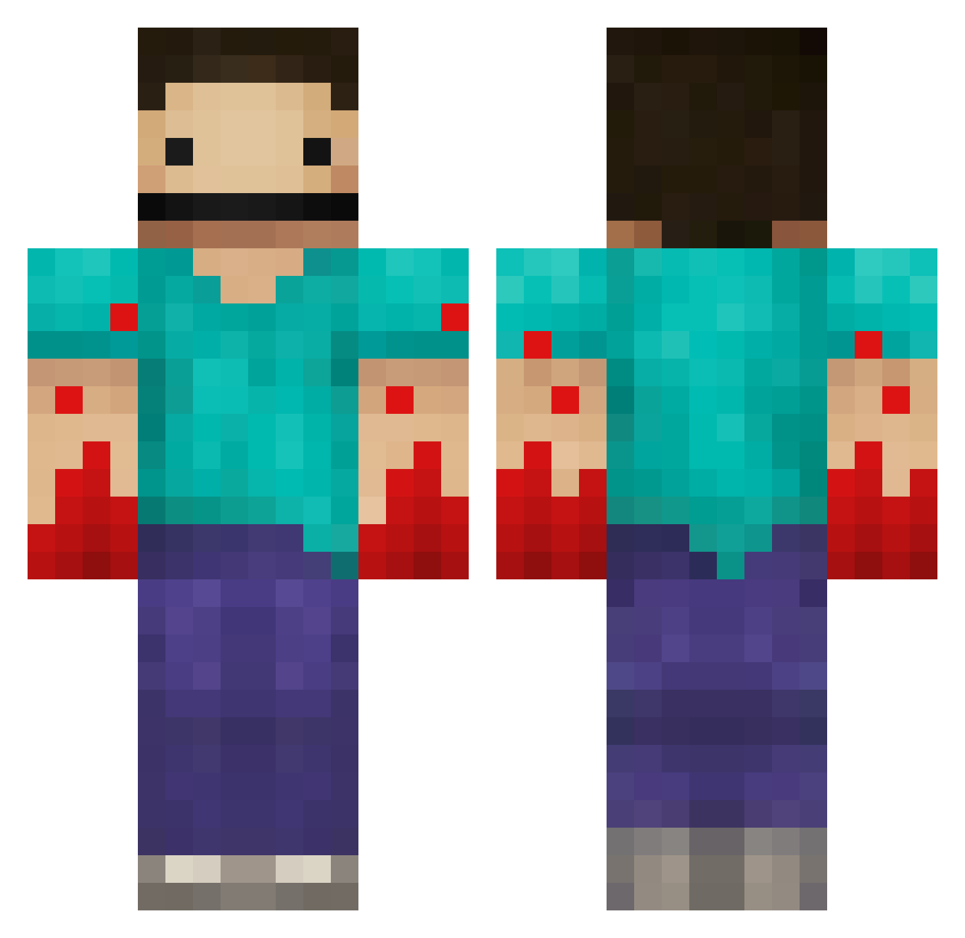 Dr_2Foot11 Minecraft skin, front and back view