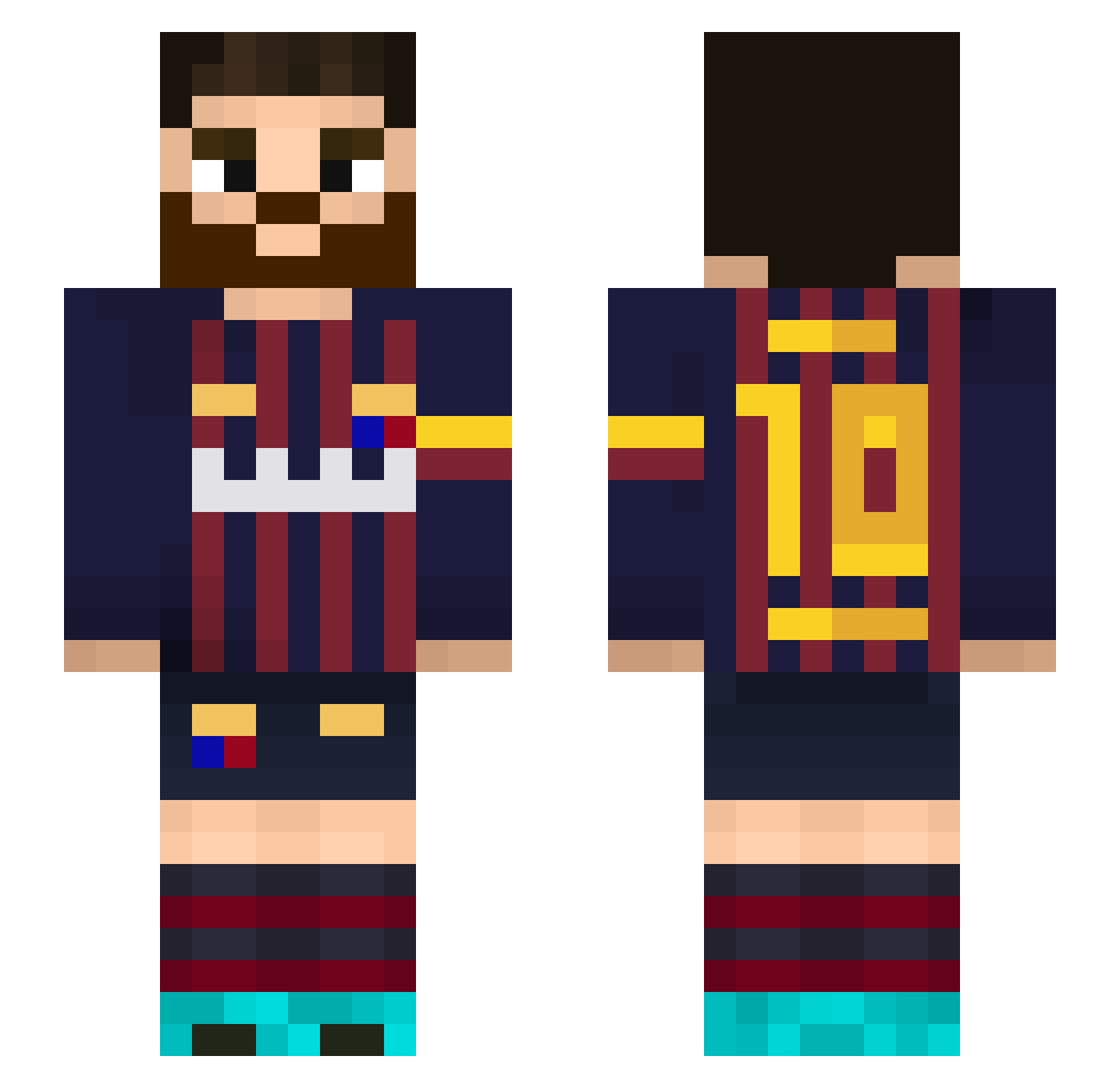 PommeTimide Minecraft skin, front and back view