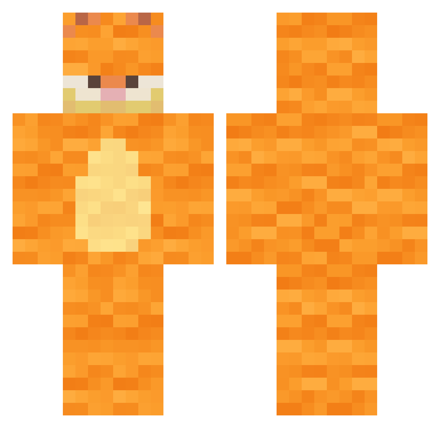 Nachoes80 Minecraft skin, front and back view