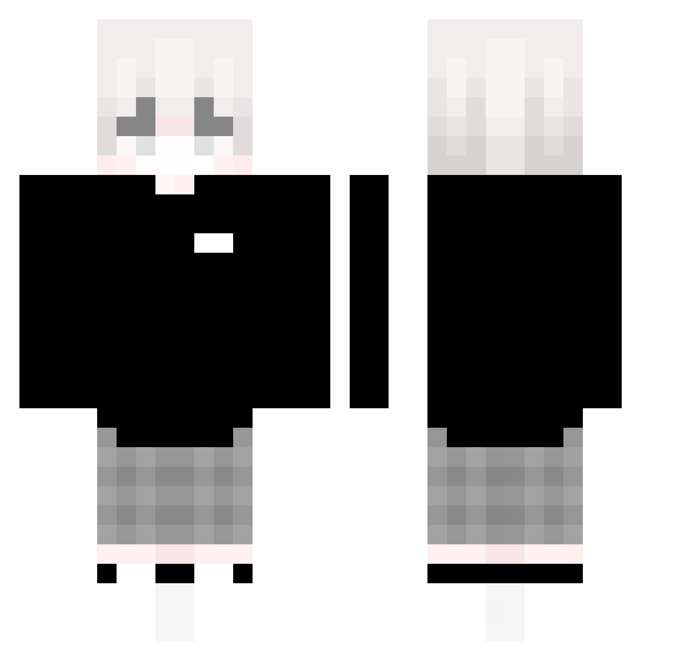 Mono635 Minecraft skin, front and back view