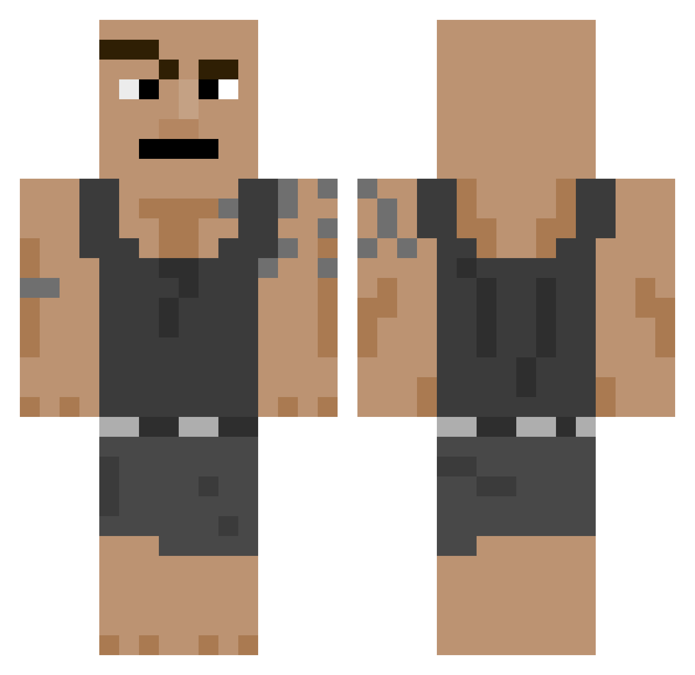 Dwizzle14 Minecraft skin, front and back view