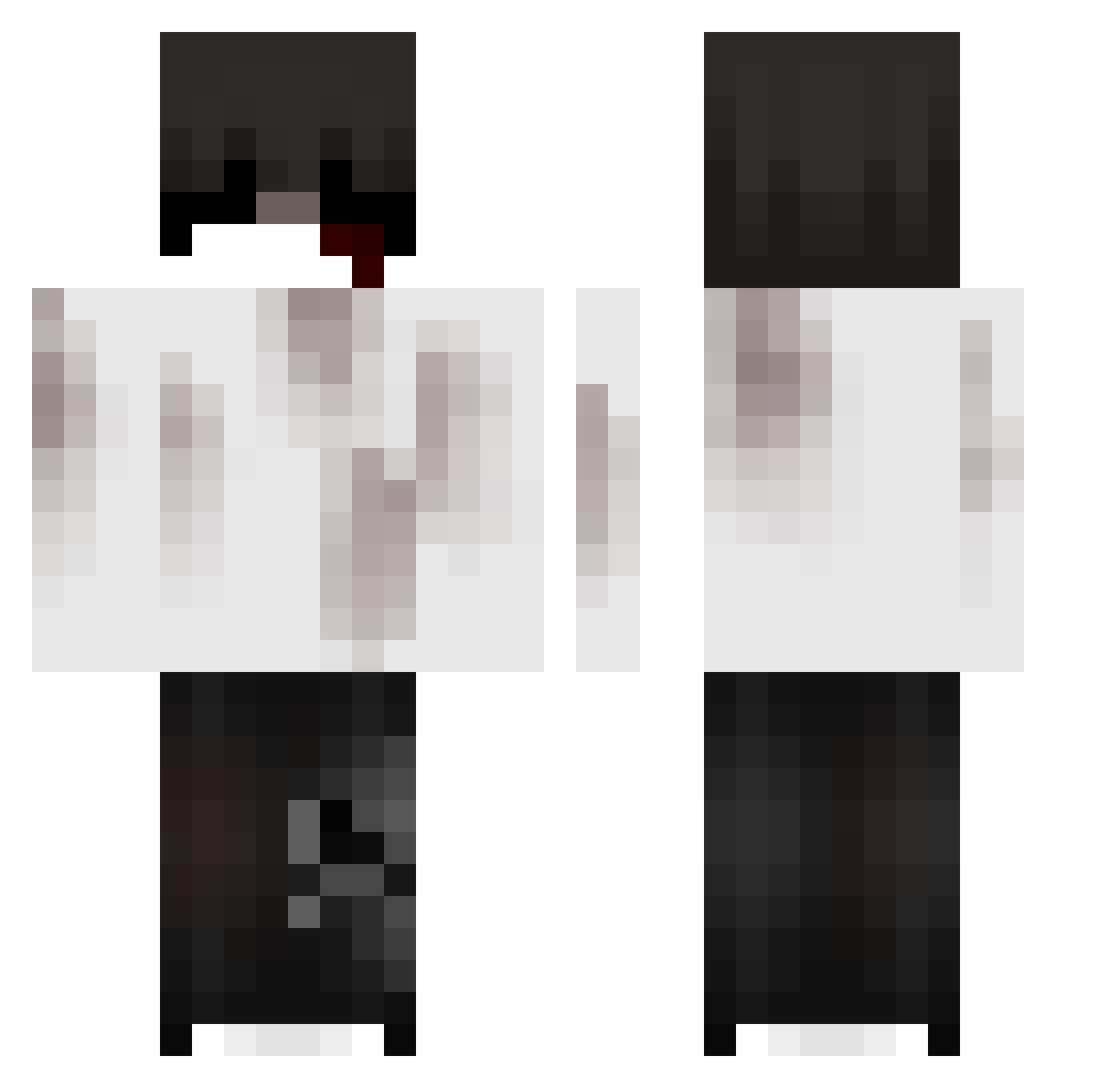 ducknoname Minecraft skin, front and back view