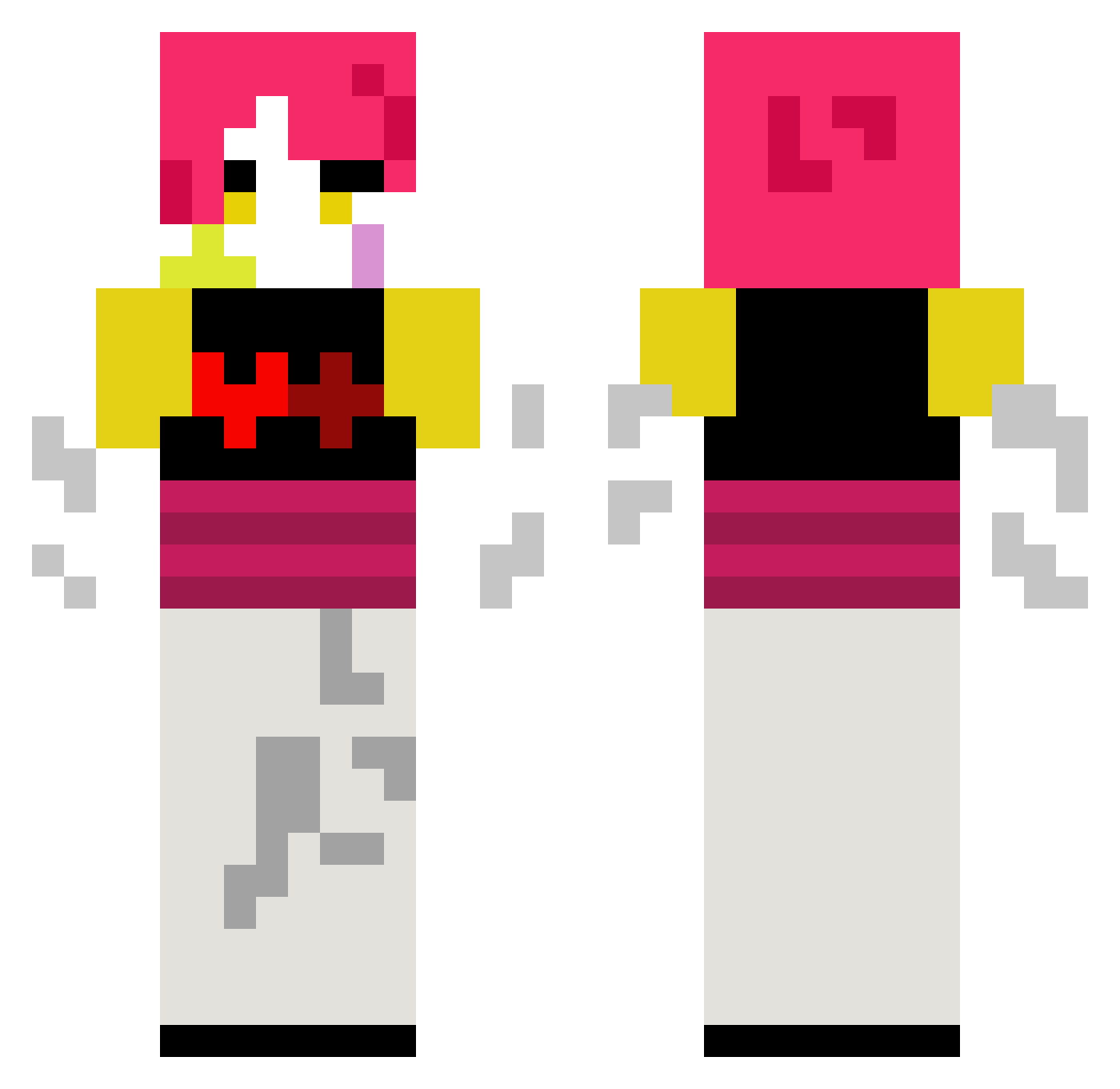ThePaenteom Minecraft skin, front and back view