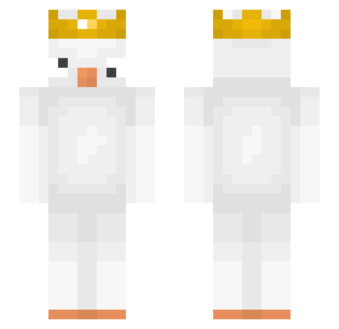 Dakduifo Minecraft skin, front and back view
