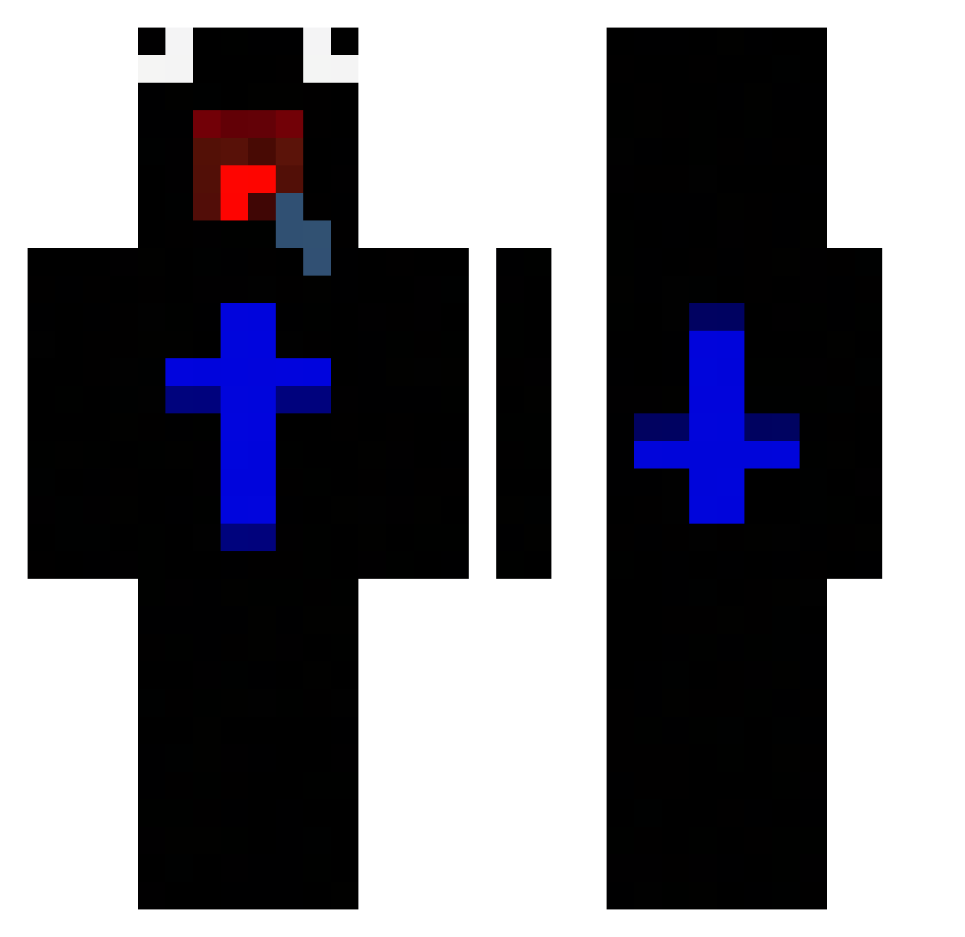 SillentS Minecraft skin, front and back view