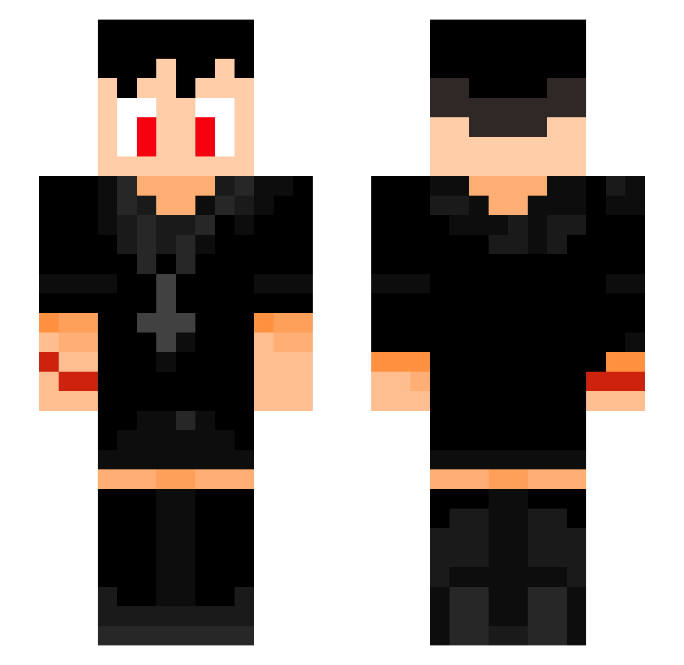 dSTARRR Minecraft skin, front and back view