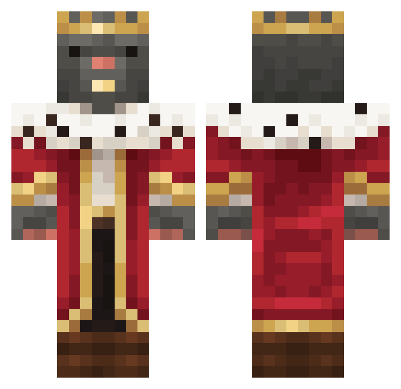 TheMrDoubleA Minecraft skin, front and back view
