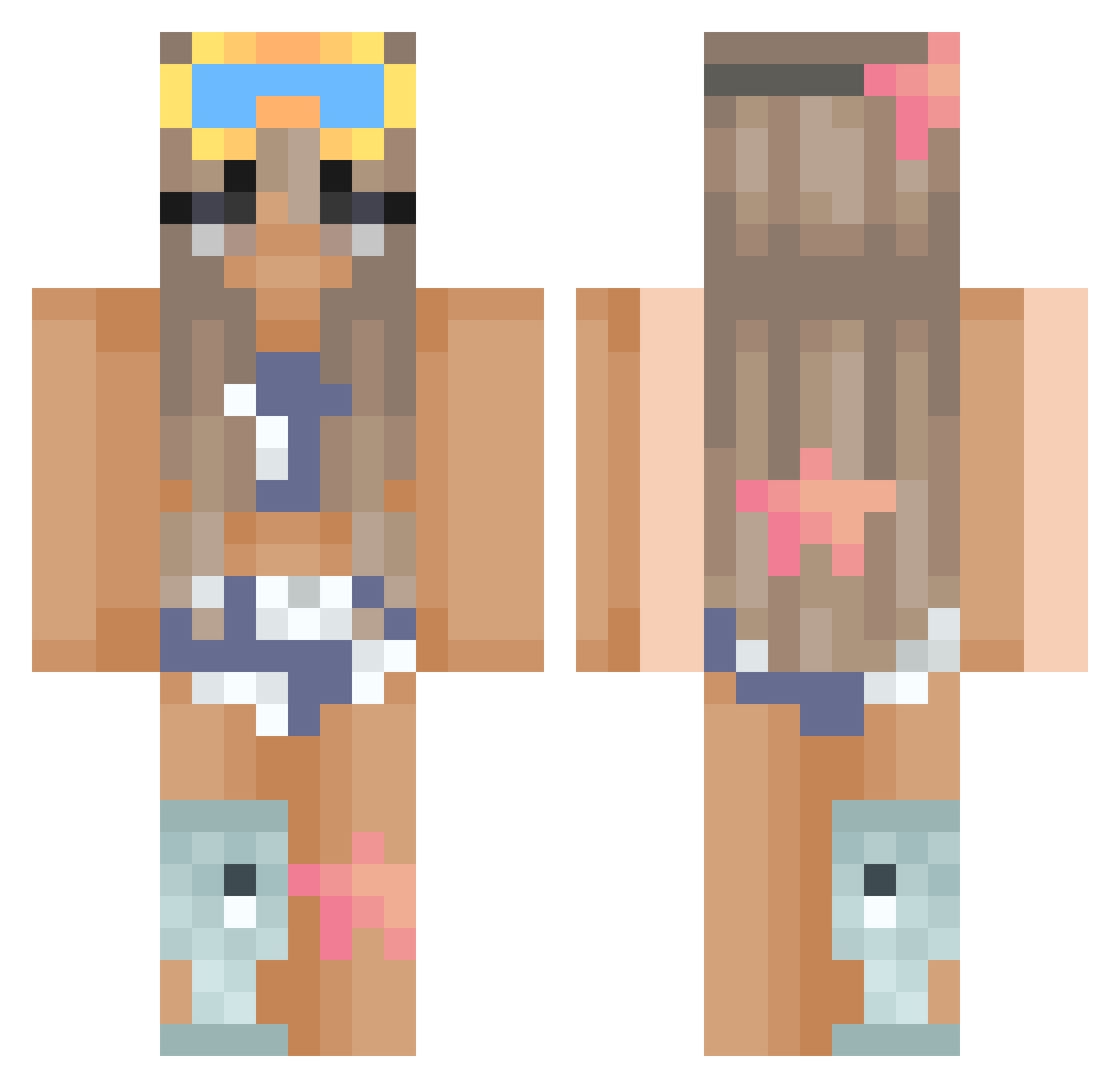 mlgmoneygamer Minecraft skin, front and back view