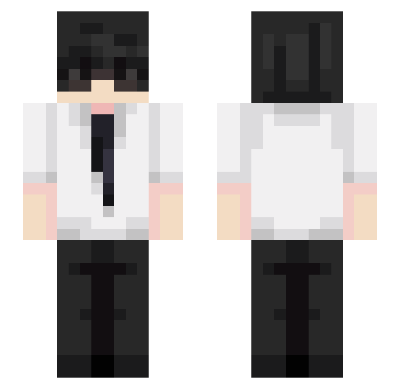 Vgoddamn Minecraft skin, front and back view