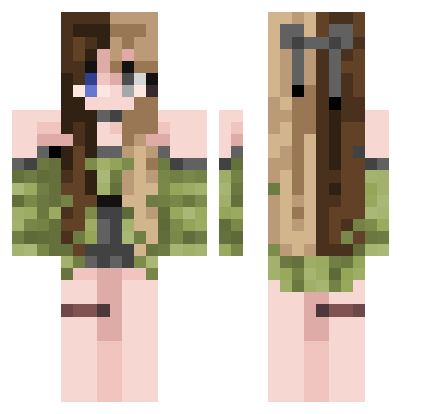 UwUCutieJudah Minecraft skin, front and back view