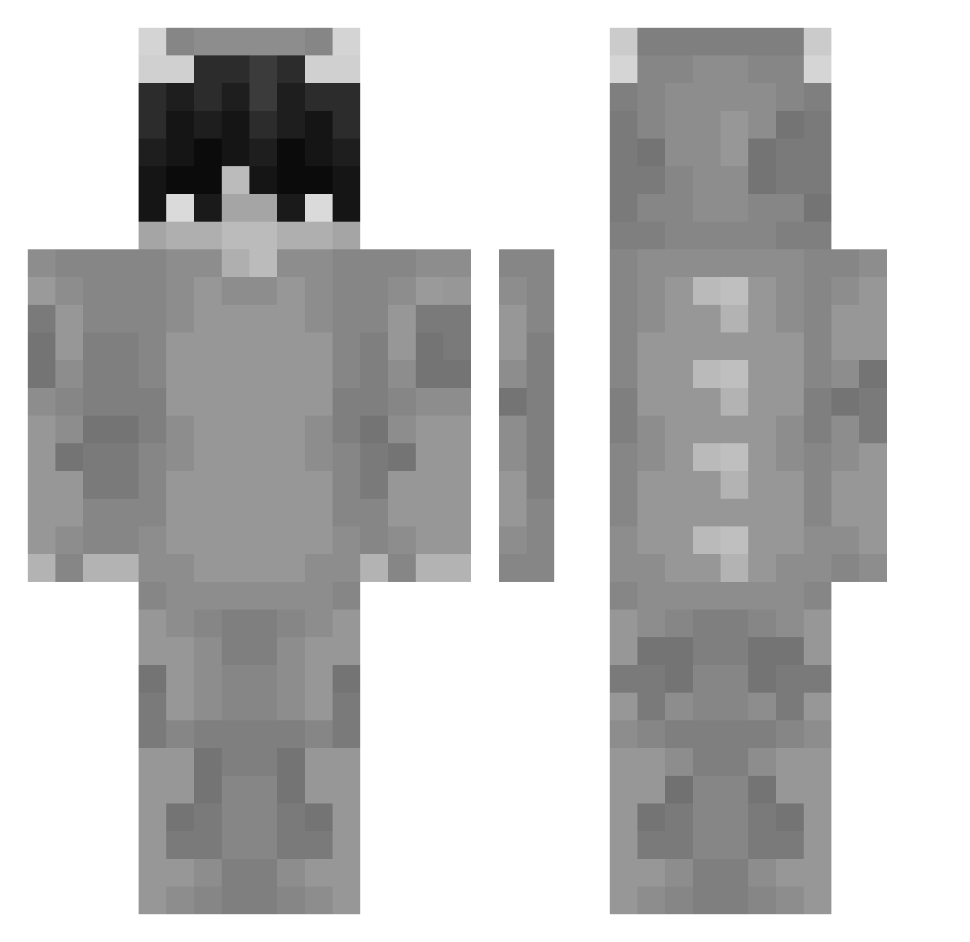Surprisingly Minecraft skin, front and back view