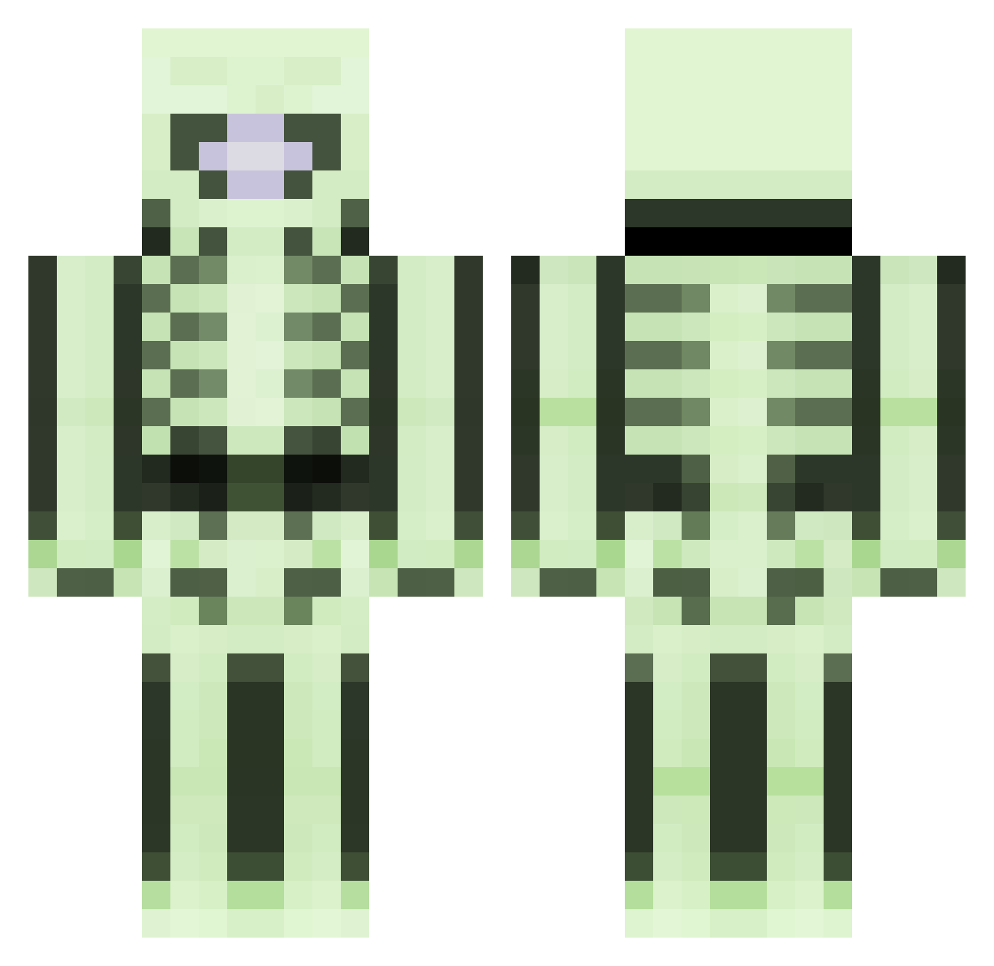 Volontin Minecraft skin, front and back view