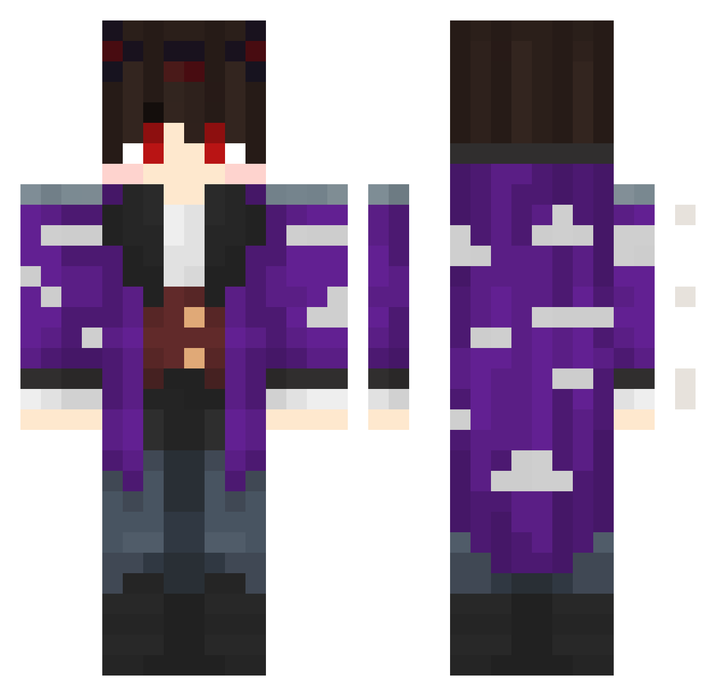 luccapanta Minecraft skin, front and back view