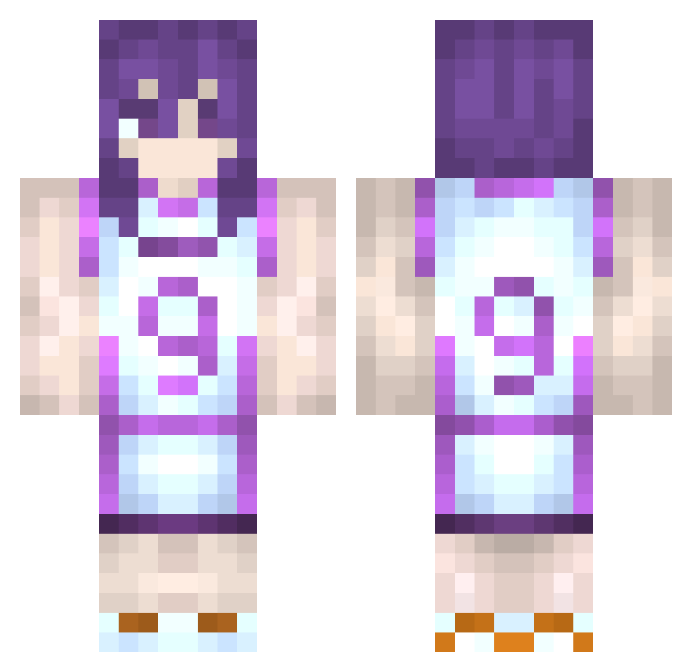 lil_veggie_vert Minecraft skin, front and back view