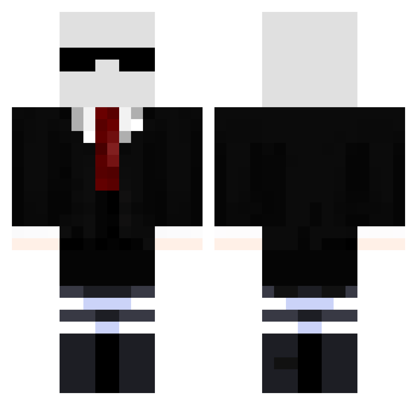 Mindeek Minecraft skin, front and back view