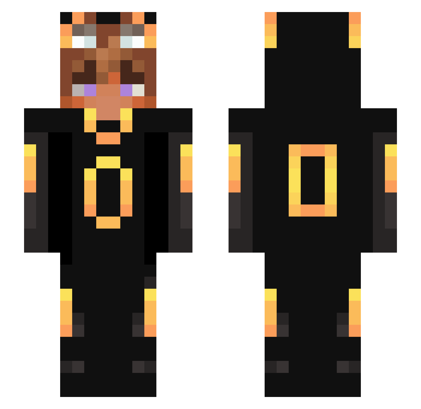 Sniky_mp5 Minecraft skin, front and back view
