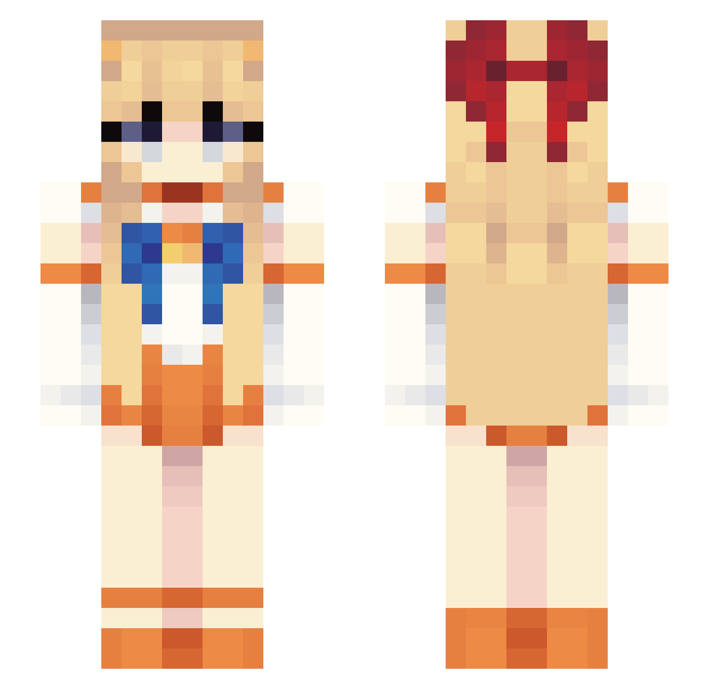 CherriexBlossom Minecraft skin, front and back view
