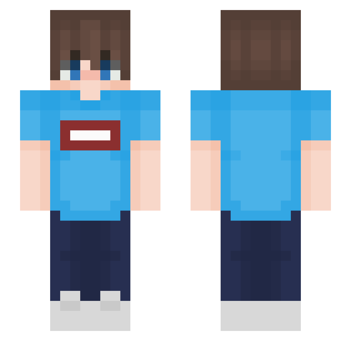 dahmany Minecraft skin, front and back view