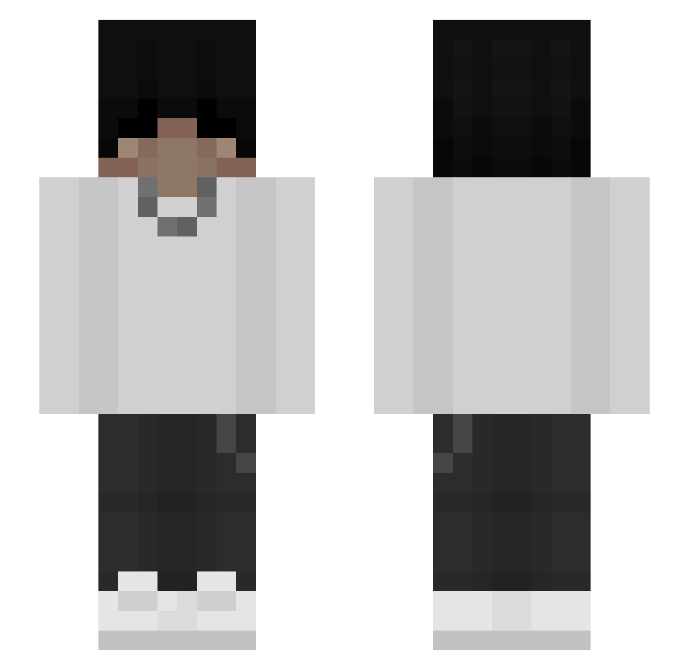 Q4mpz Minecraft skin, front and back view