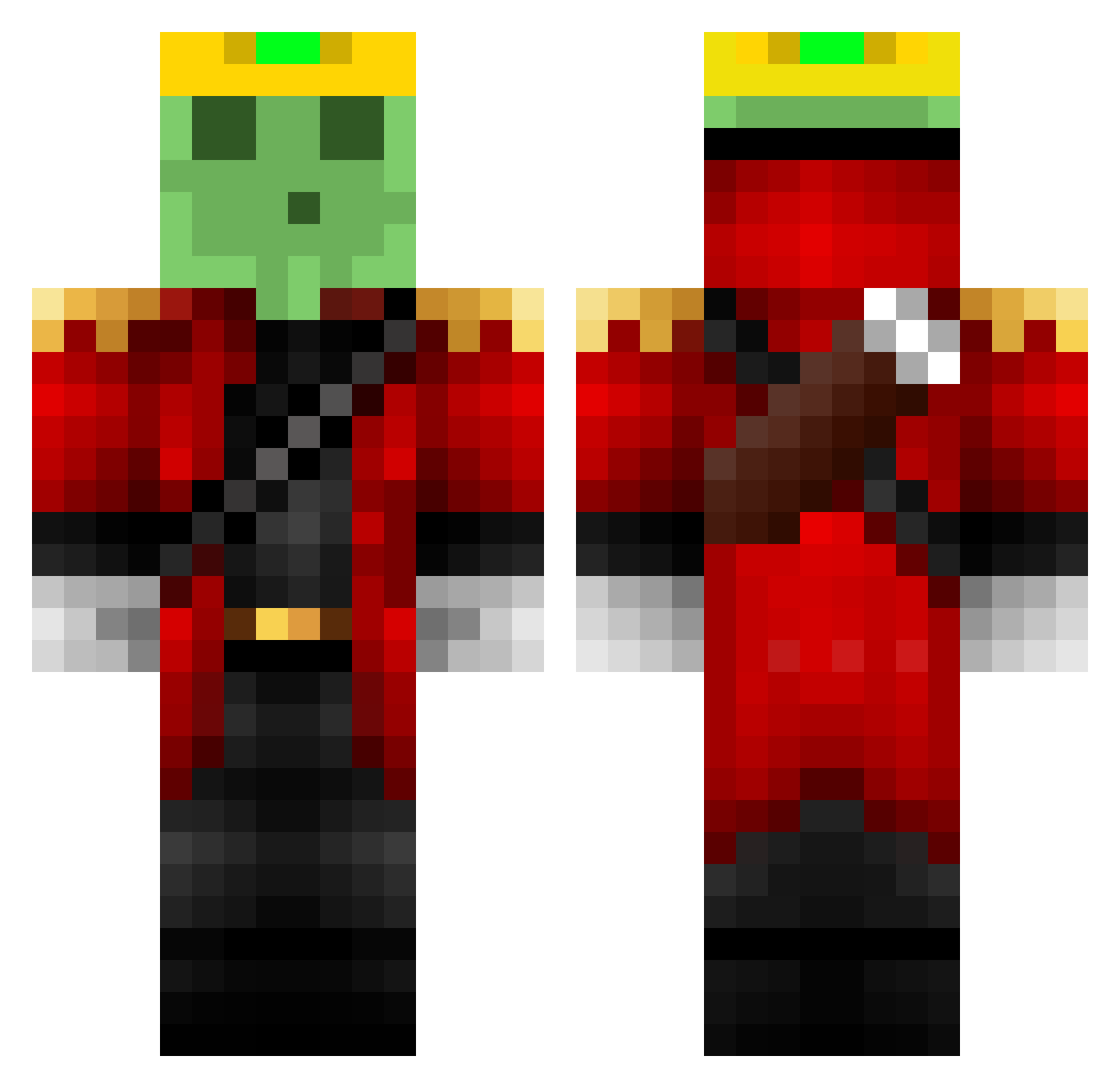 MeGaSiPsI72 Minecraft skin, front and back view