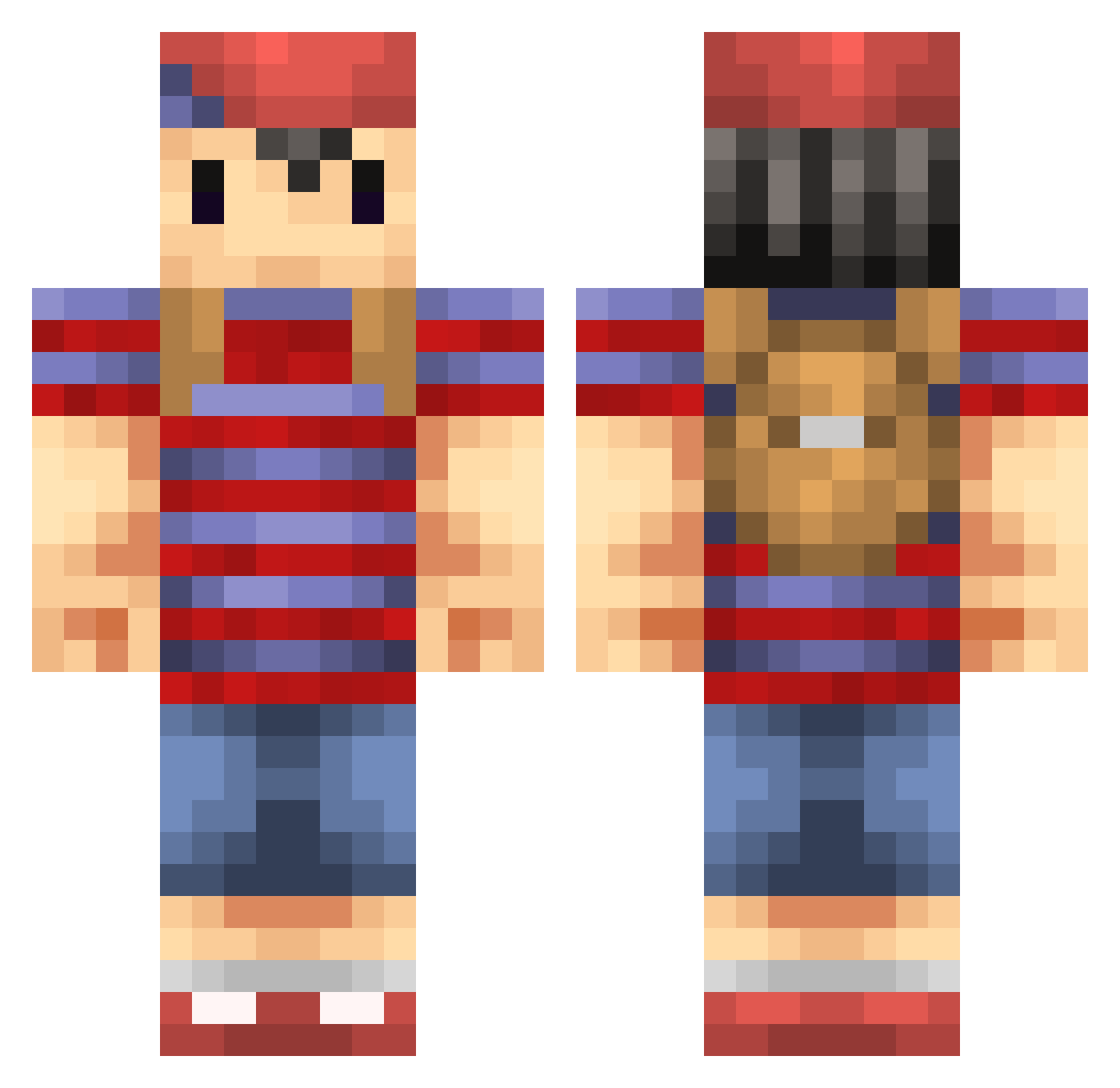 Capt_Diebetes Minecraft skin, front and back view