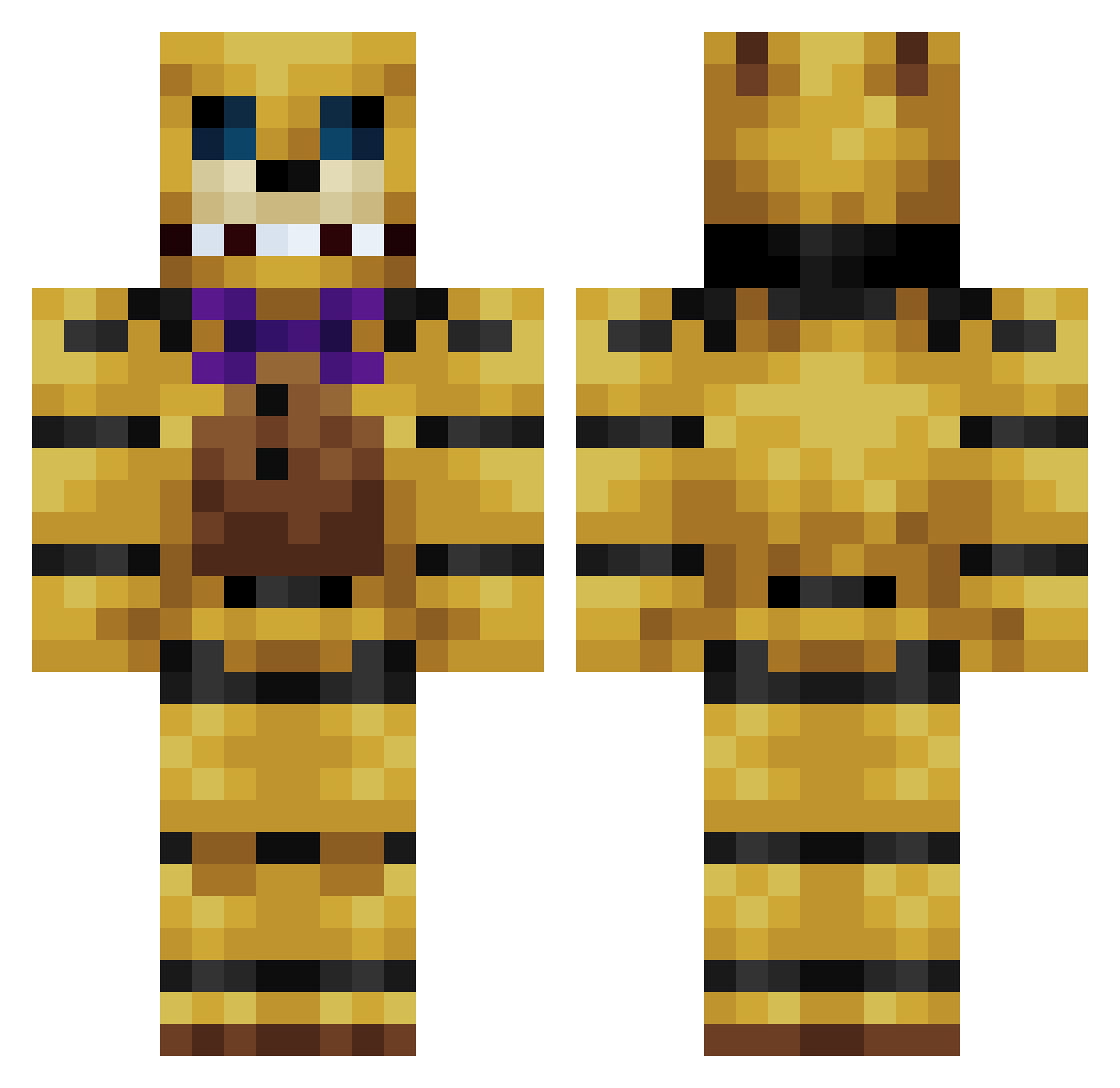 Venom_748 Minecraft skin, front and back view