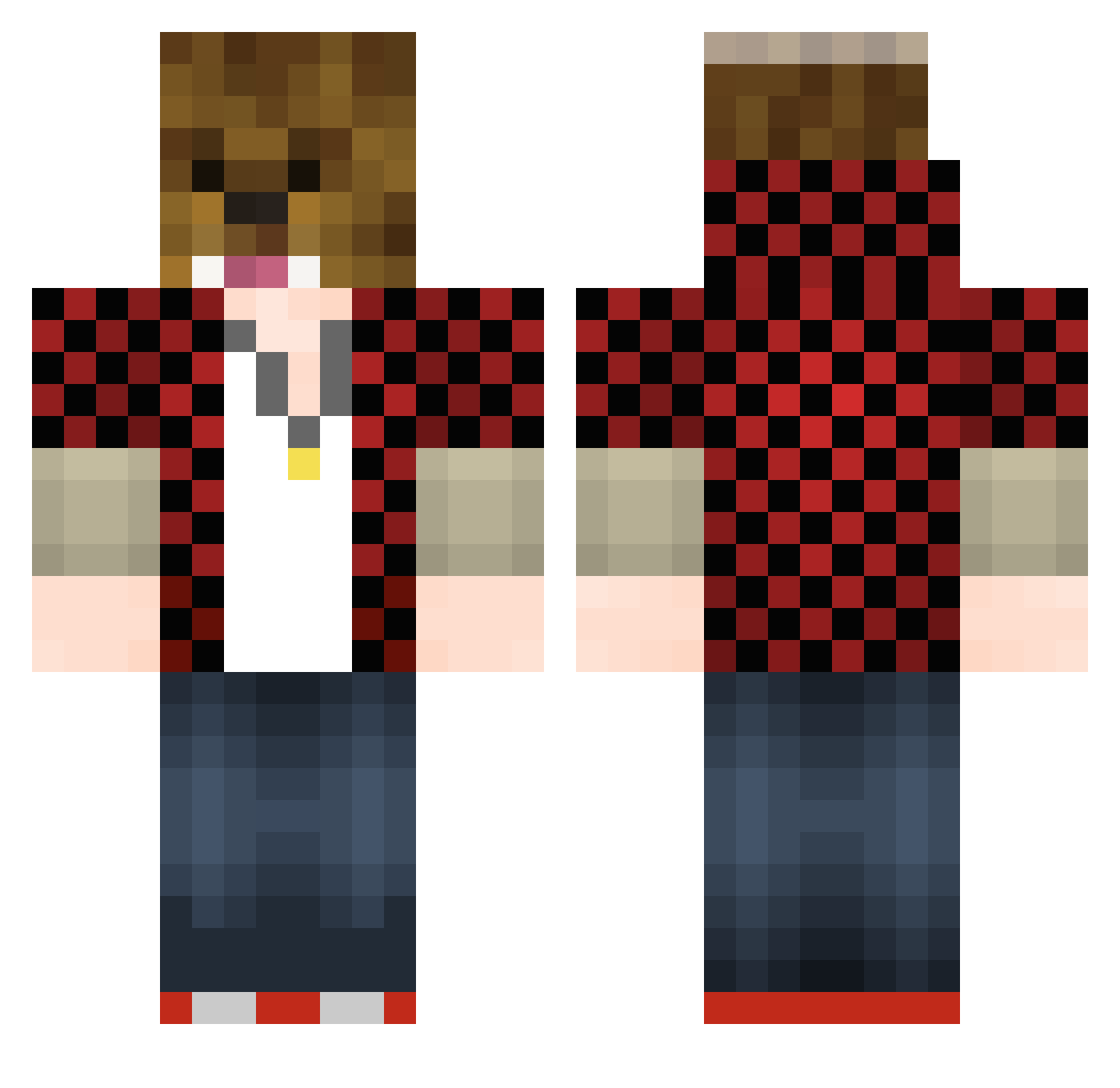 Insolate Minecraft skin, front and back view