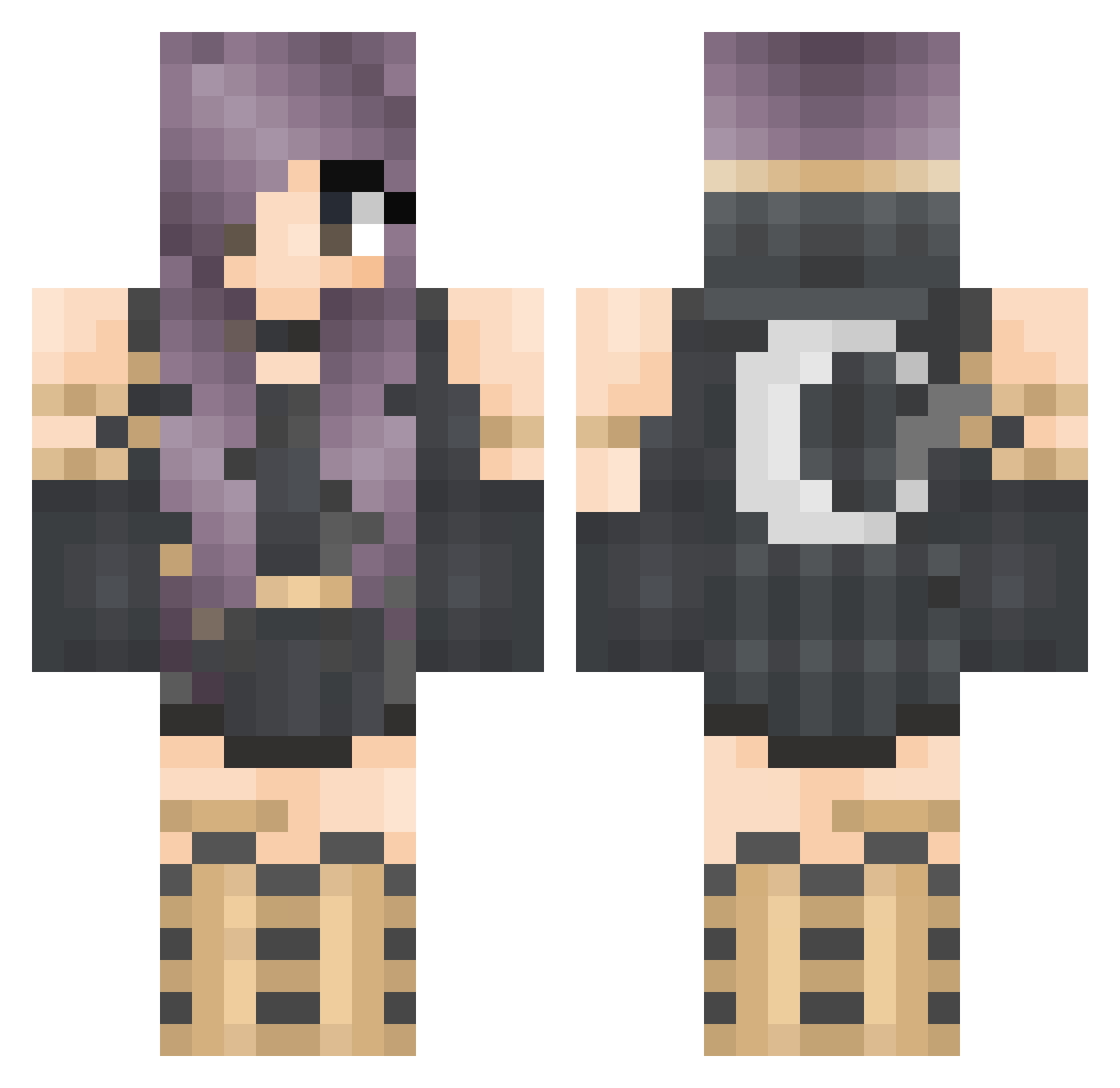 Larissa_L0v3r Minecraft skin, front and back view