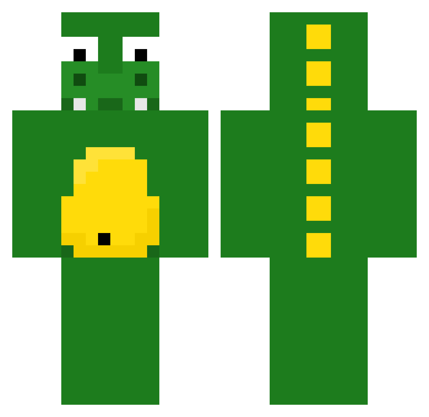redhacker1 Minecraft skin, front and back view