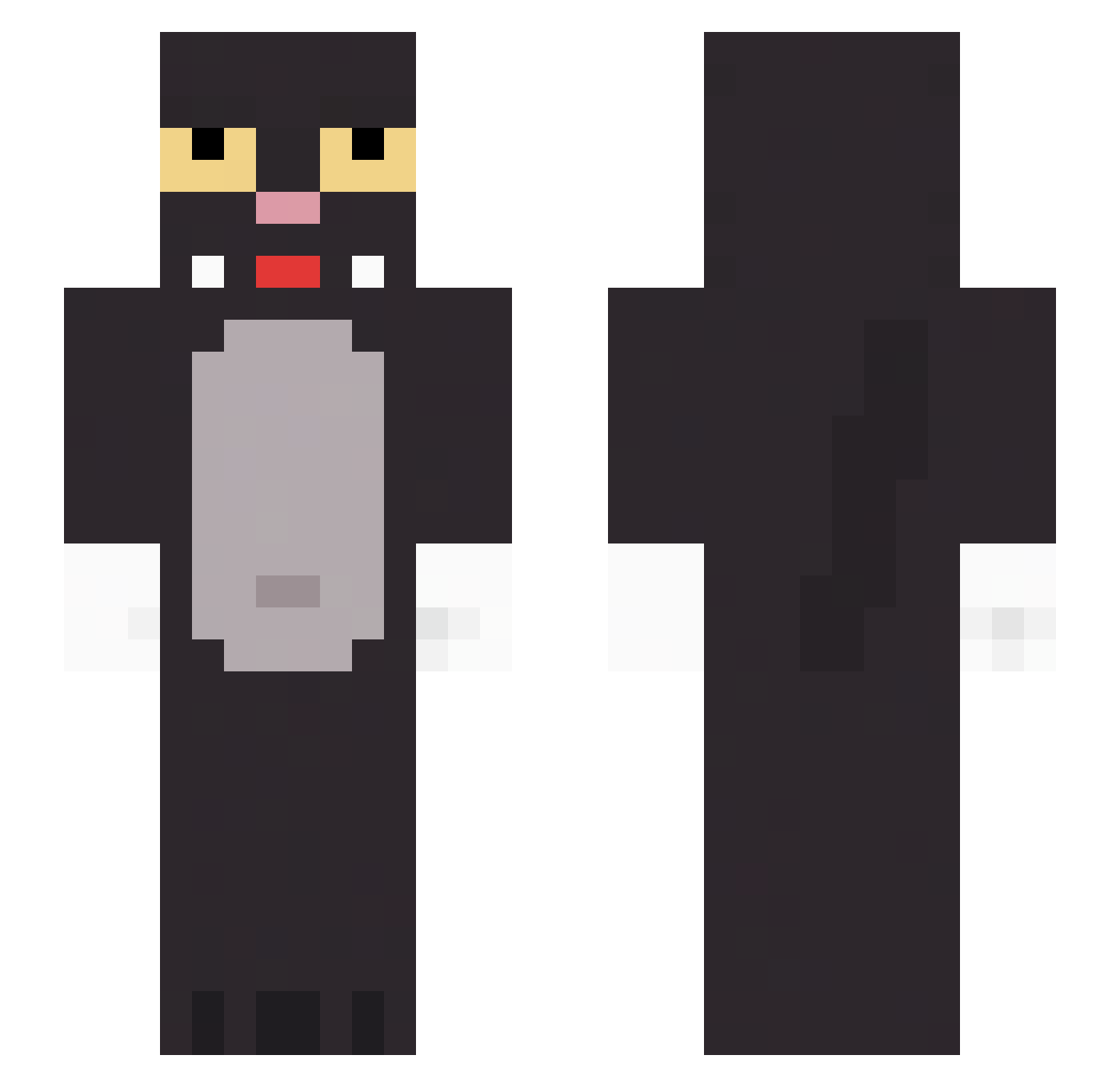 sawp3r Minecraft skin, front and back view