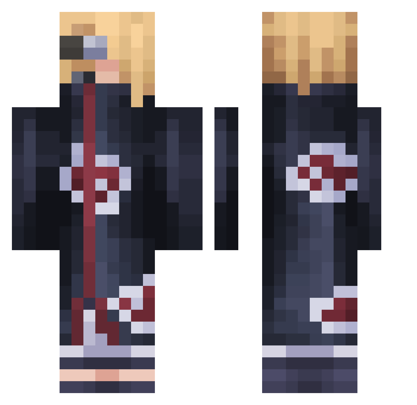acidstorm Minecraft skin, front and back view
