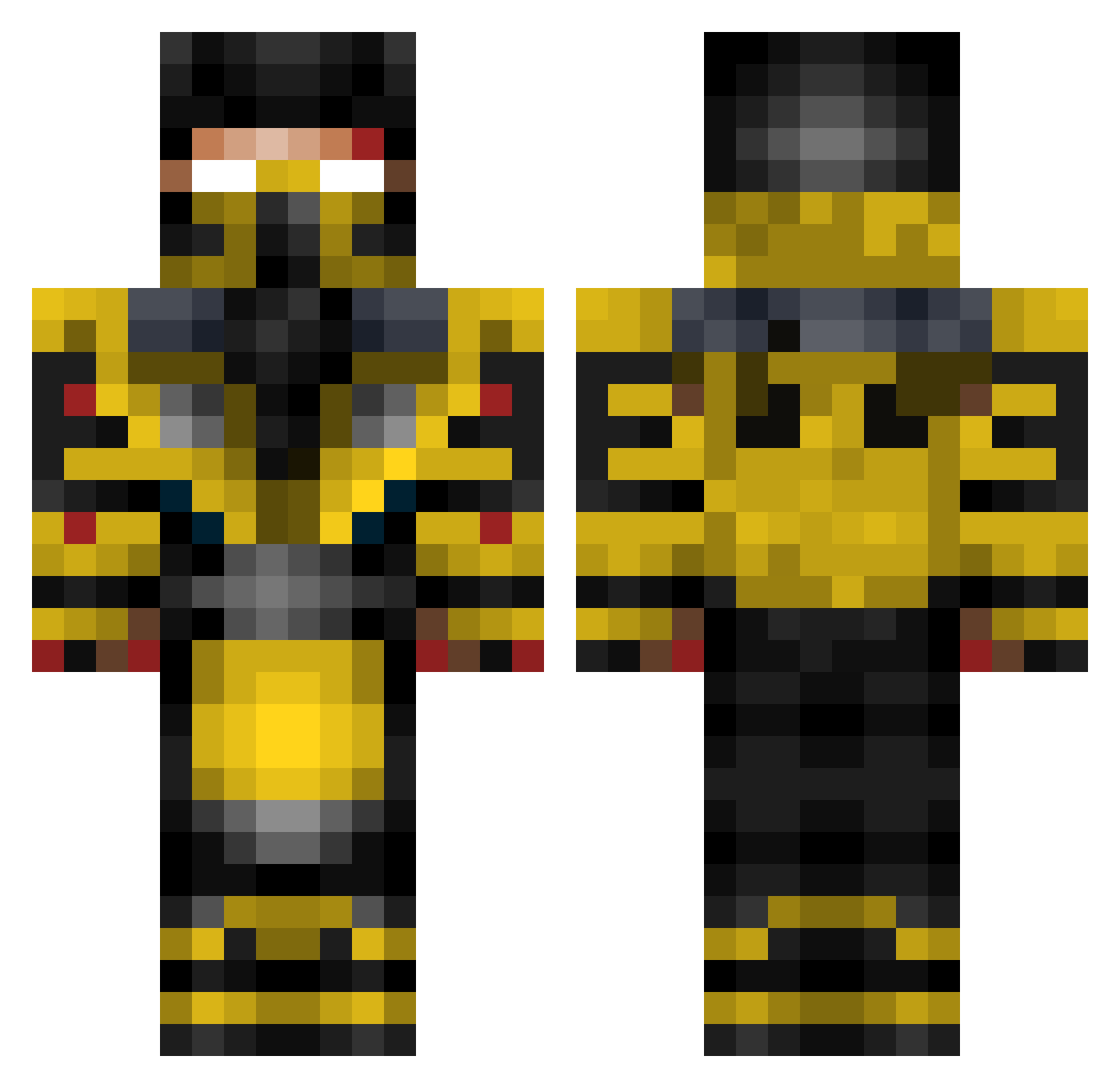 yu1ily Minecraft skin, front and back view
