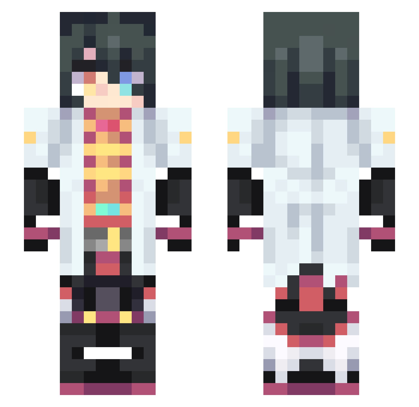 Raika_Sp Minecraft skin, front and back view