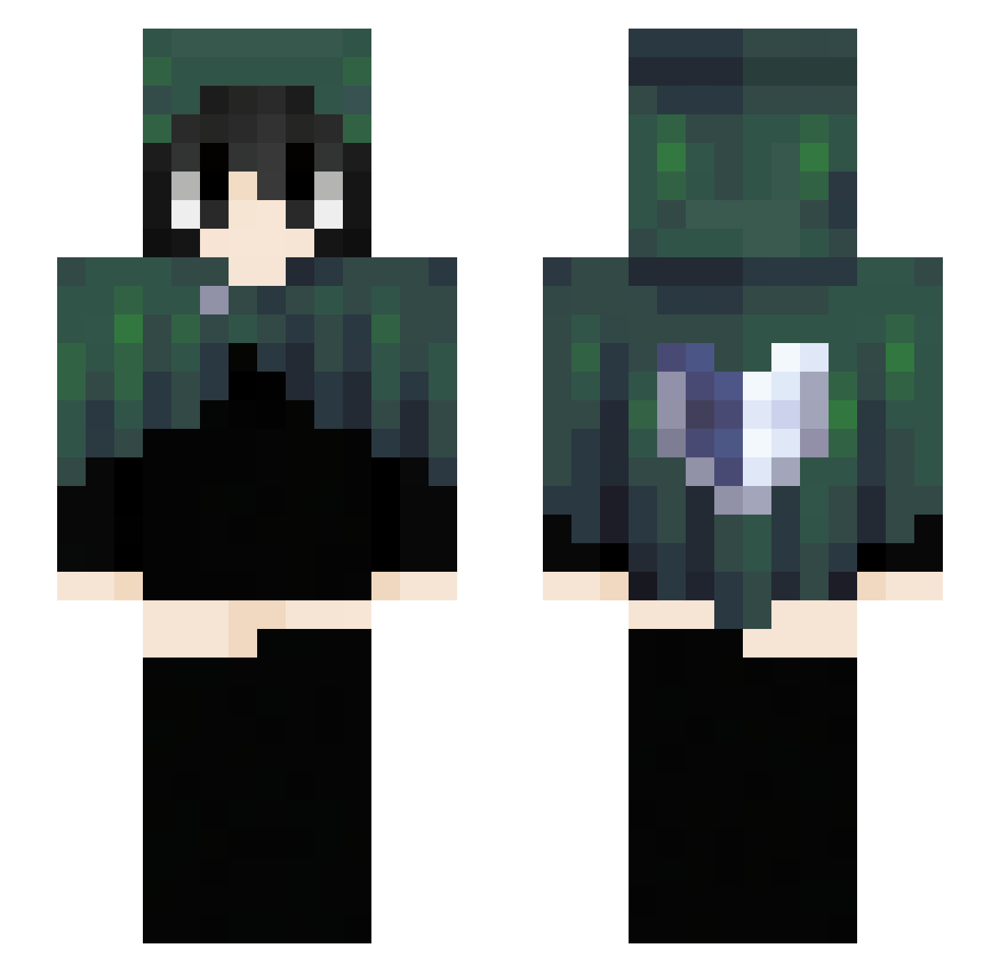 sunnysvl Minecraft skin, front and back view