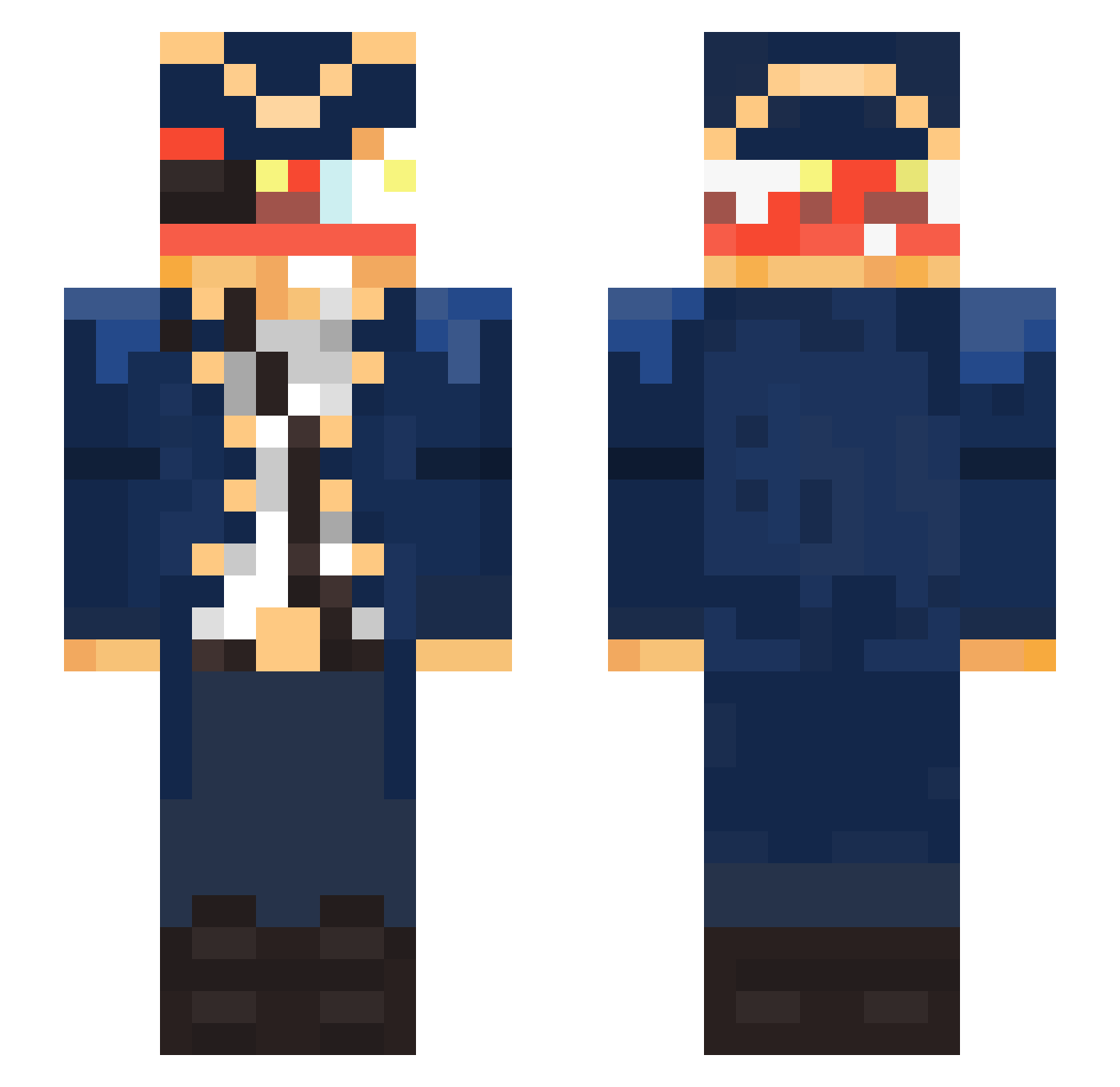 Maxlucajr Minecraft skin, front and back view