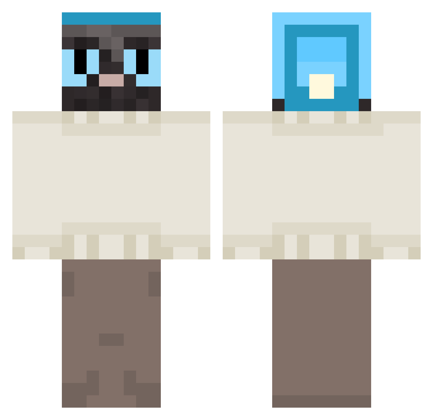 catboymiles27 Minecraft skin, front and back view